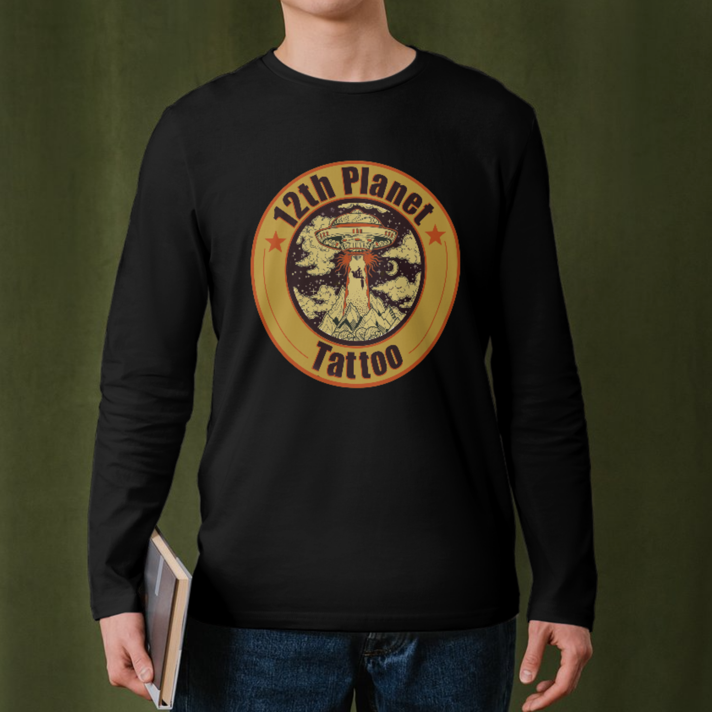 12th Planet Tattoo Long Sleeve - Orange Logo