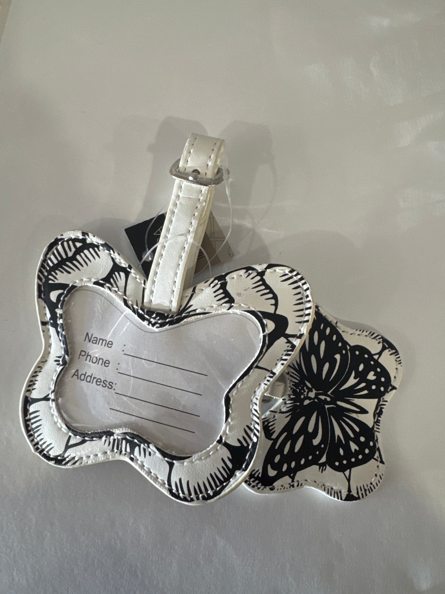 Butterfly luggage tag