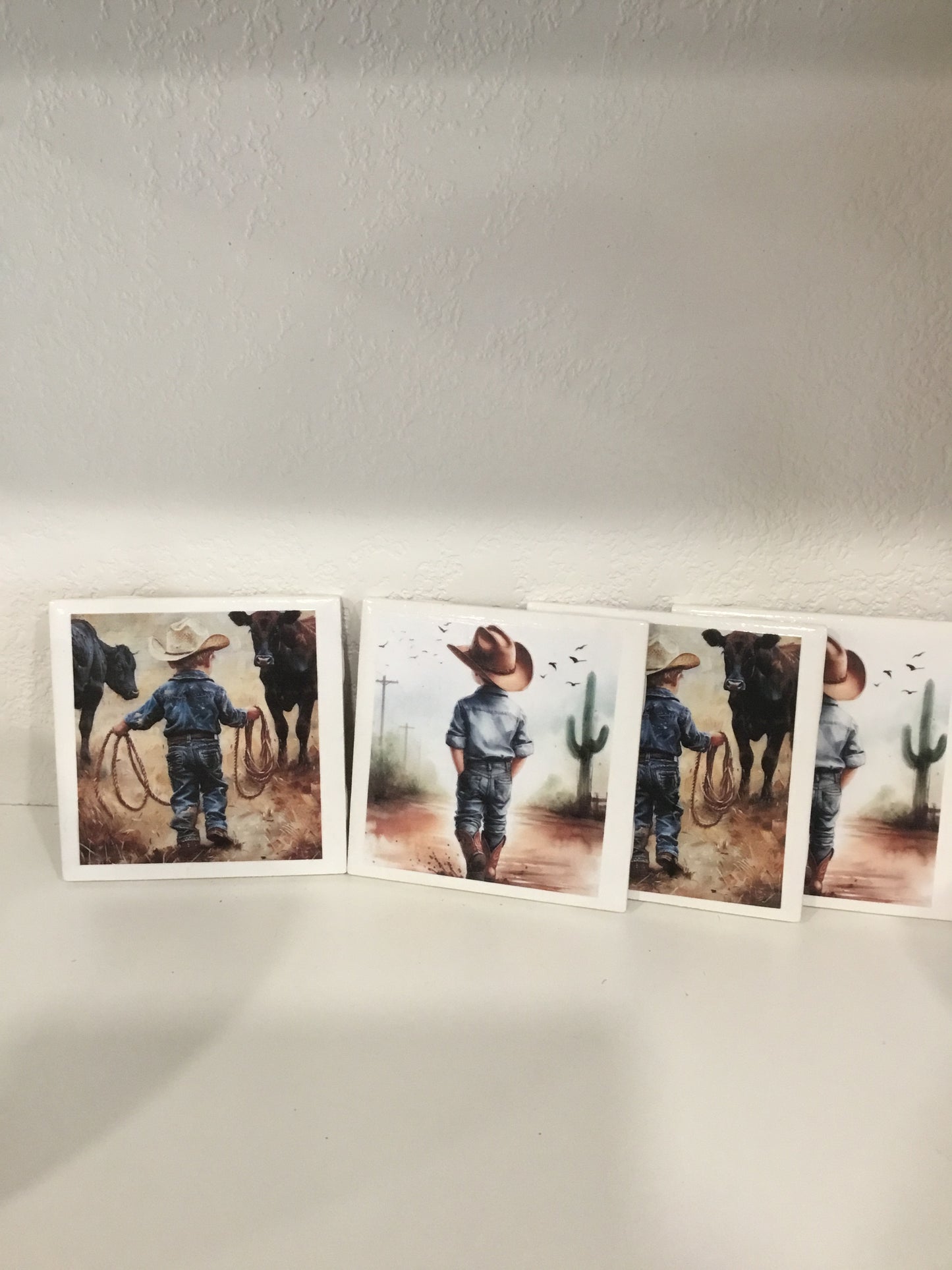 Little Cowboy Coaster Set