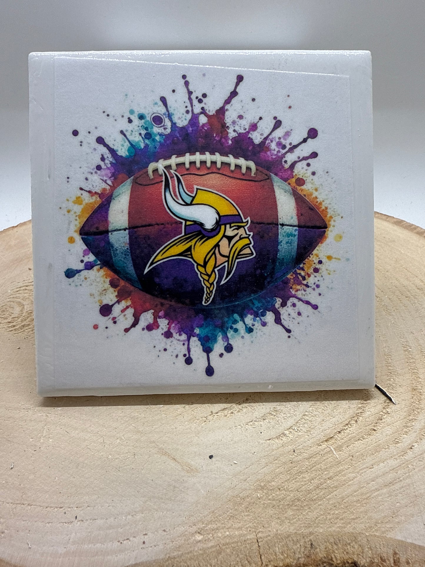 Football Coaster White Ceramic