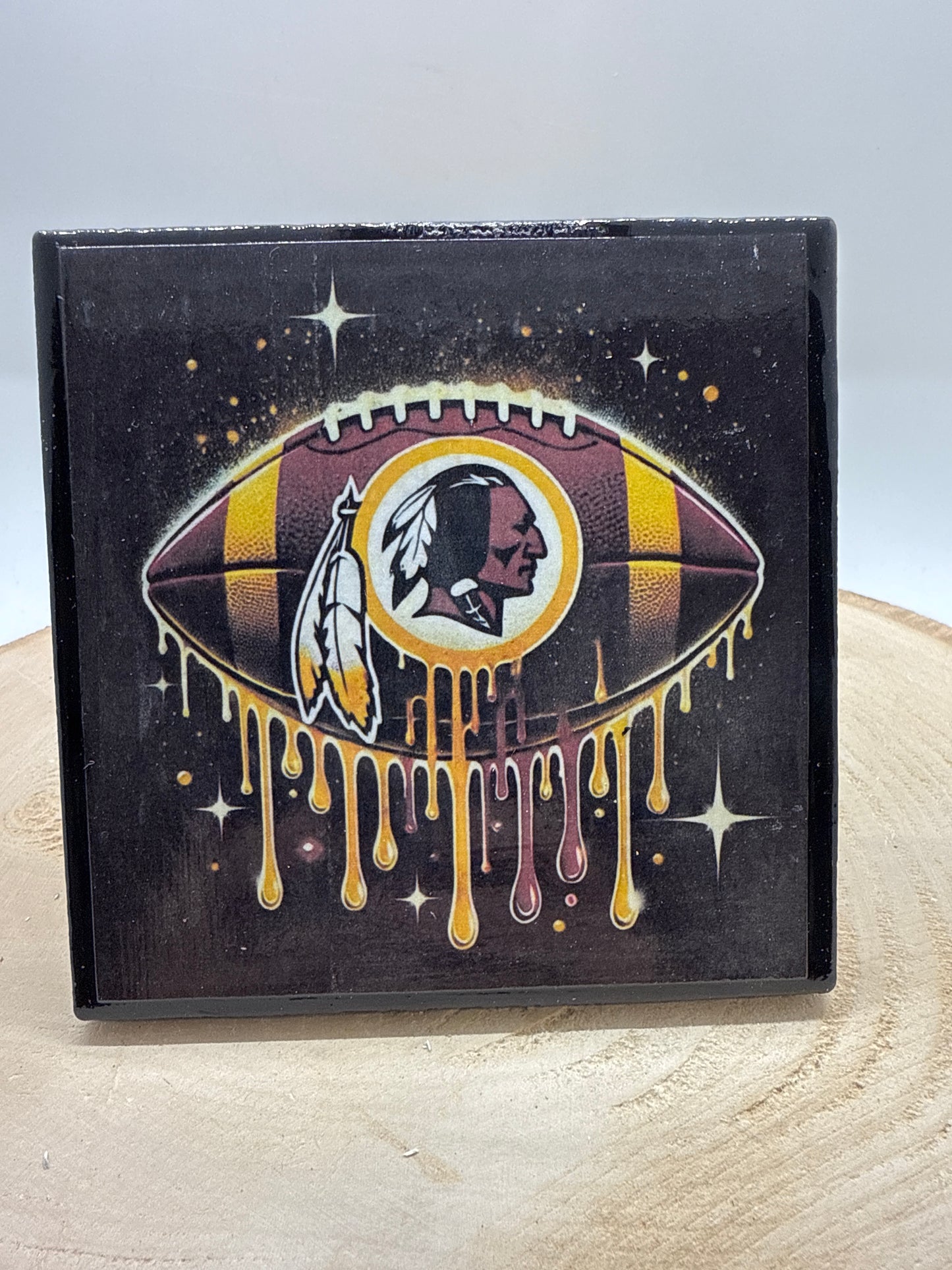 Football Coasters Black Ceramic