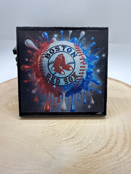 Baseball Coaster Black Ceramic