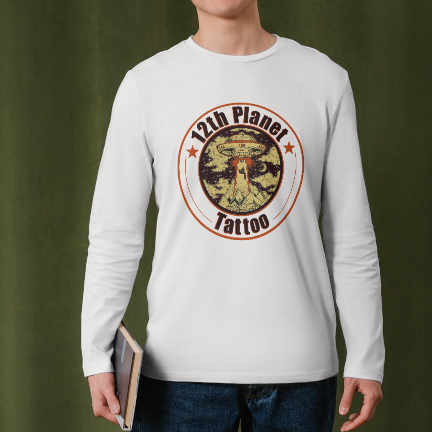 12th Planet Tattoo Long Sleeve - Orange Logo