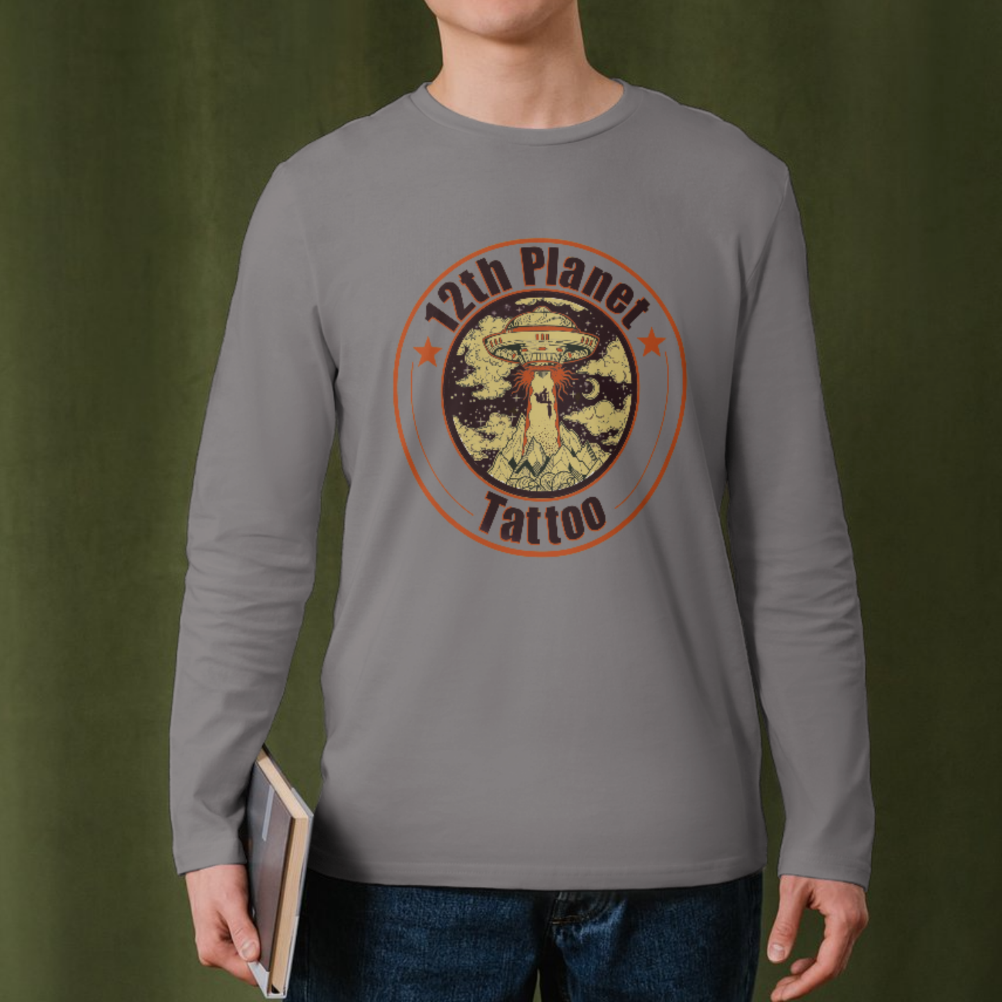 12th Planet Tattoo Long Sleeve - Orange Logo