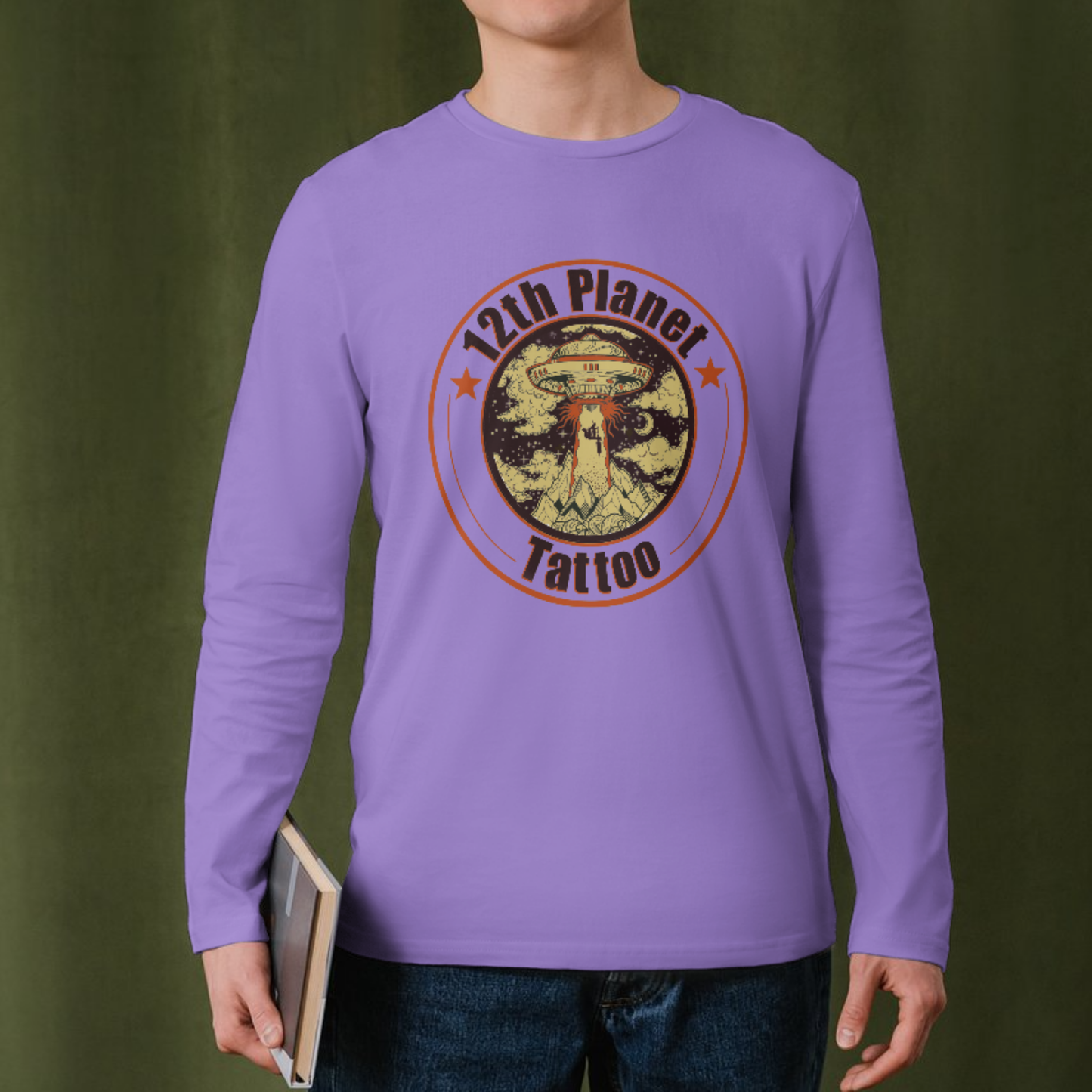 12th Planet Tattoo Long Sleeve - Orange Logo