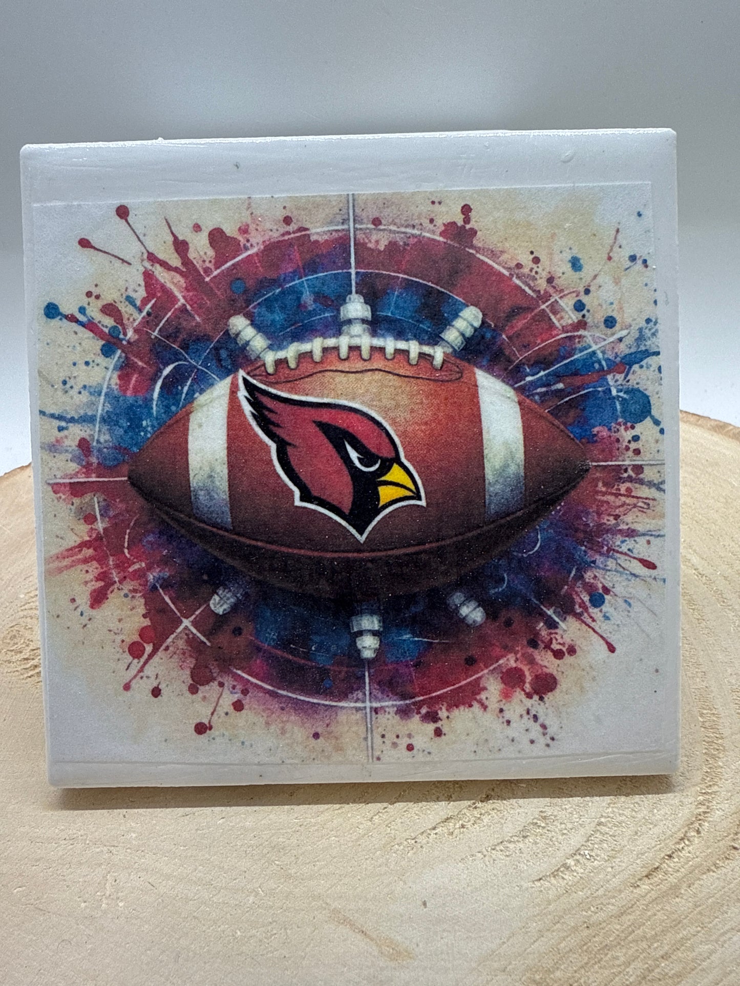 Football Coaster White Ceramic