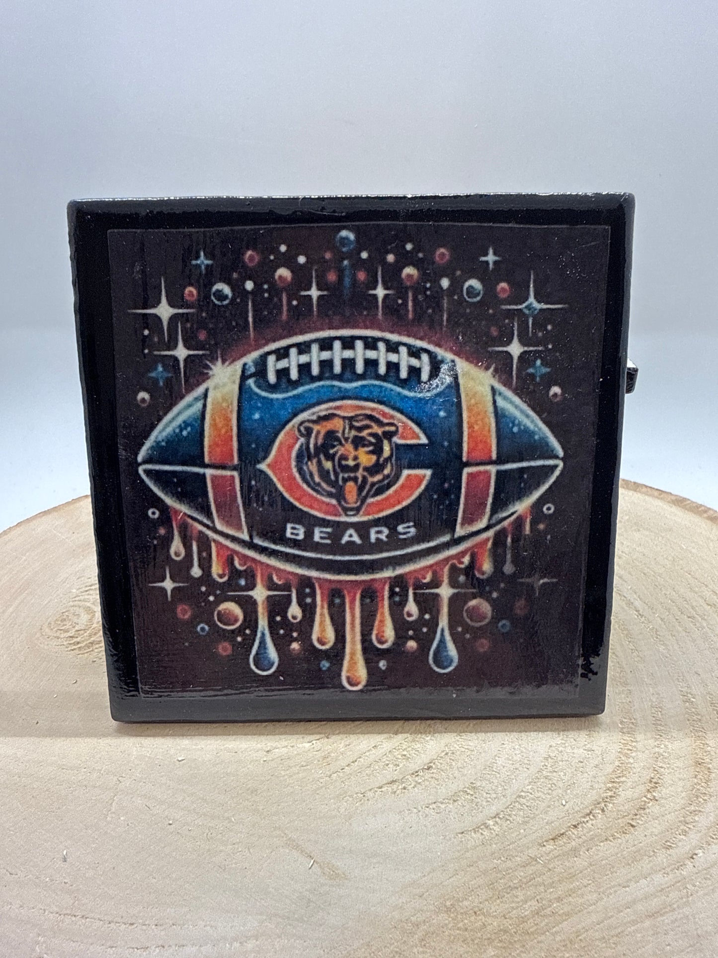 Football Coasters Black Ceramic