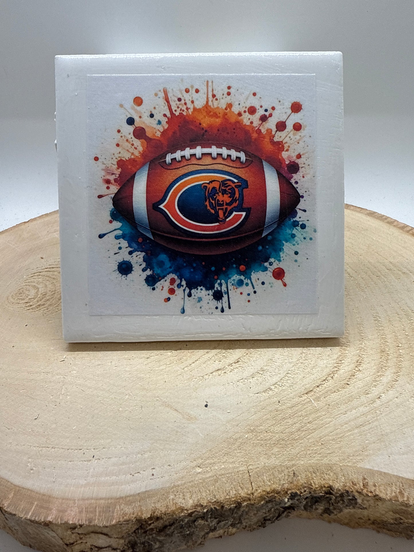 Football Coaster White Ceramic