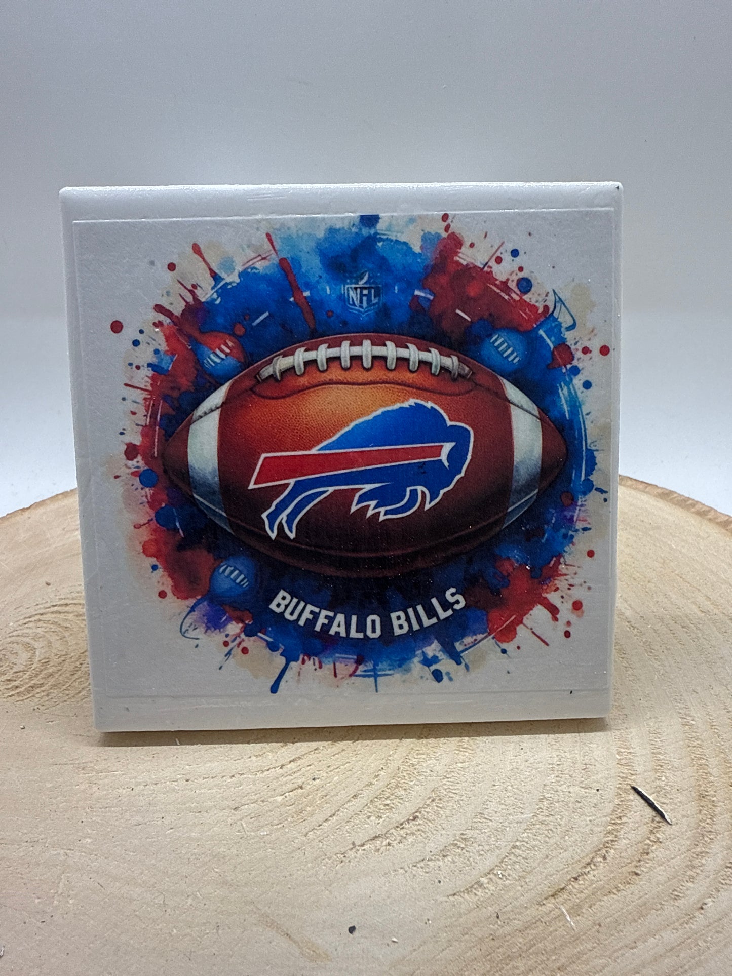 Football Coaster White Ceramic