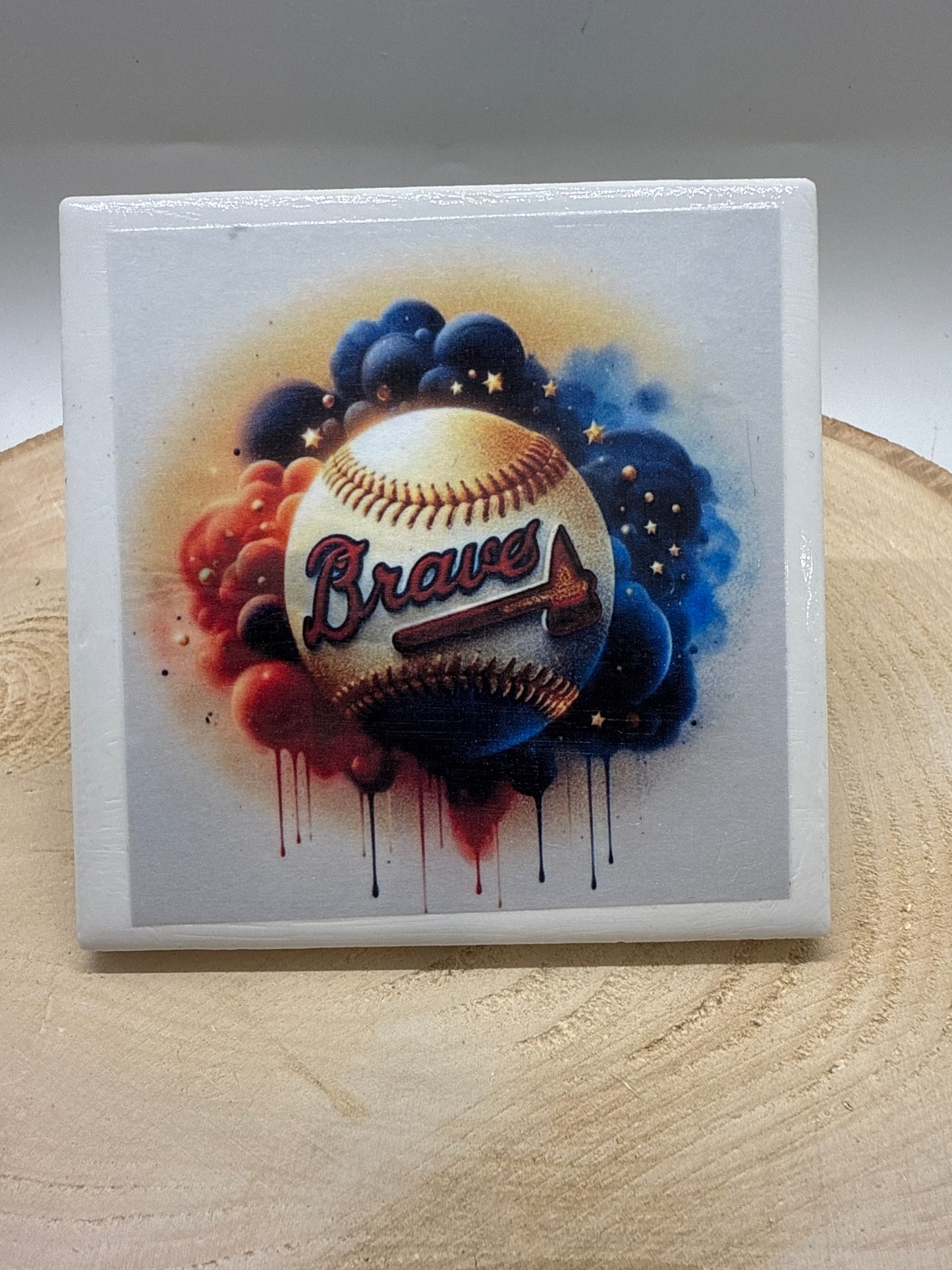 Baseball Coaster White Ceramic