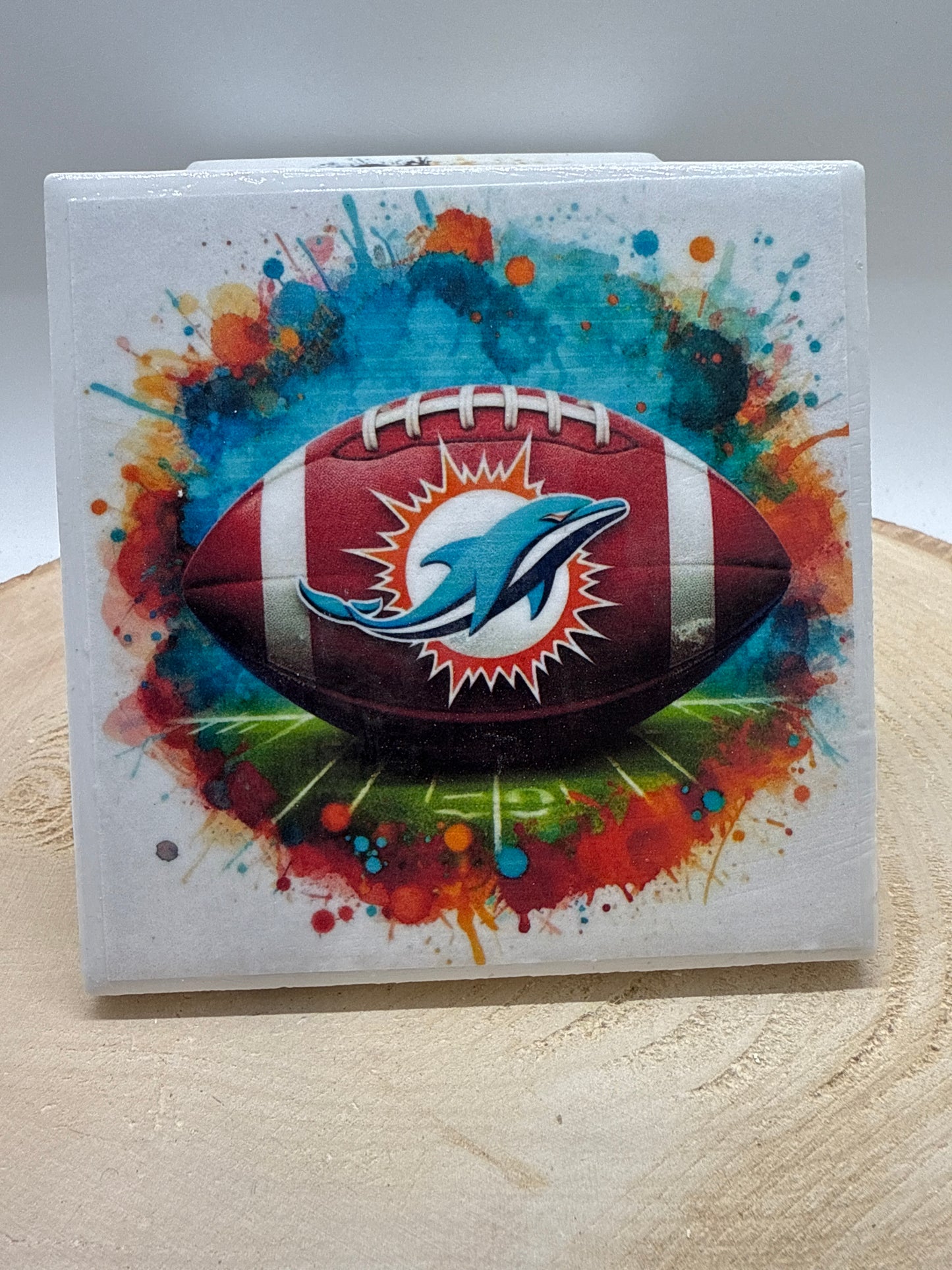 Football Coaster White Ceramic