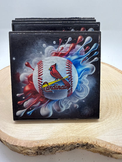 Baseball Coaster Black Ceramic