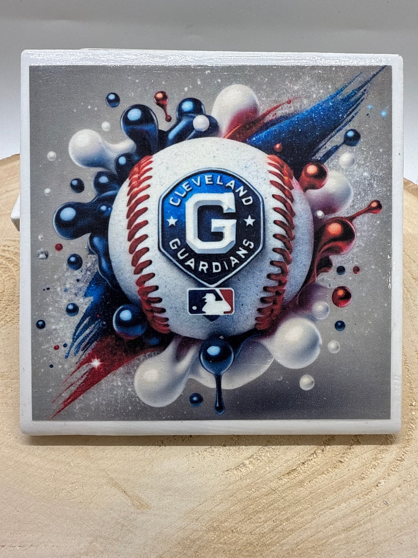 Baseball Coaster White Ceramic