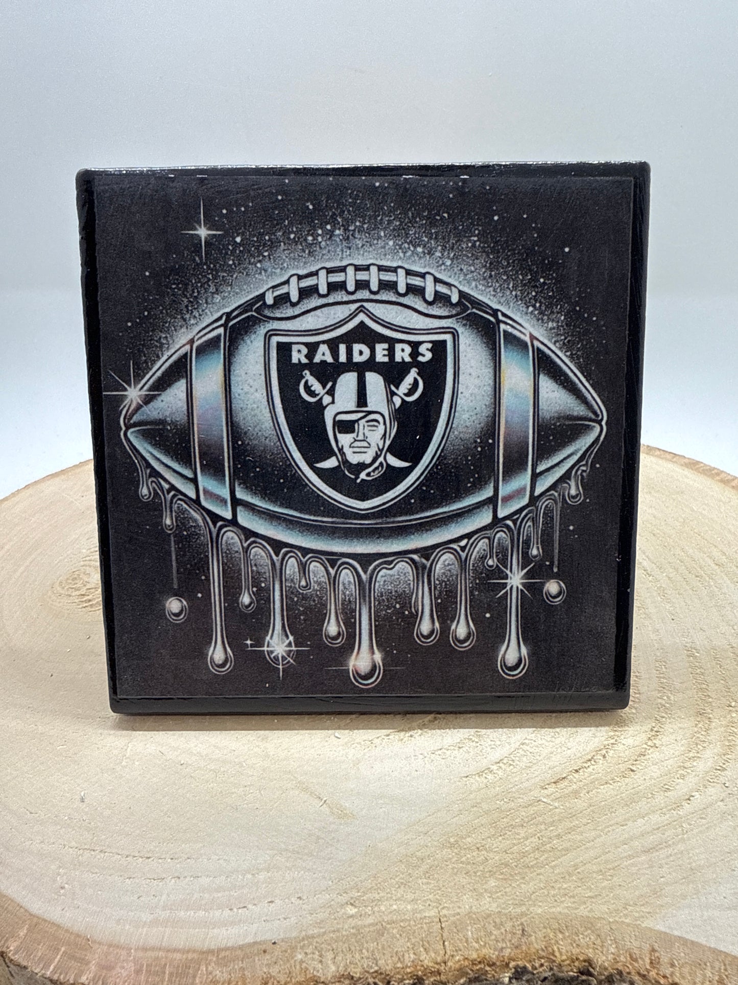 Football Coasters Black Ceramic