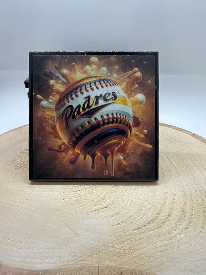 Baseball Coaster Black Ceramic