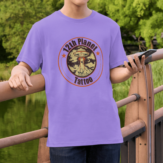 12Th Planet Tattoo Tshirt - Orange Logo