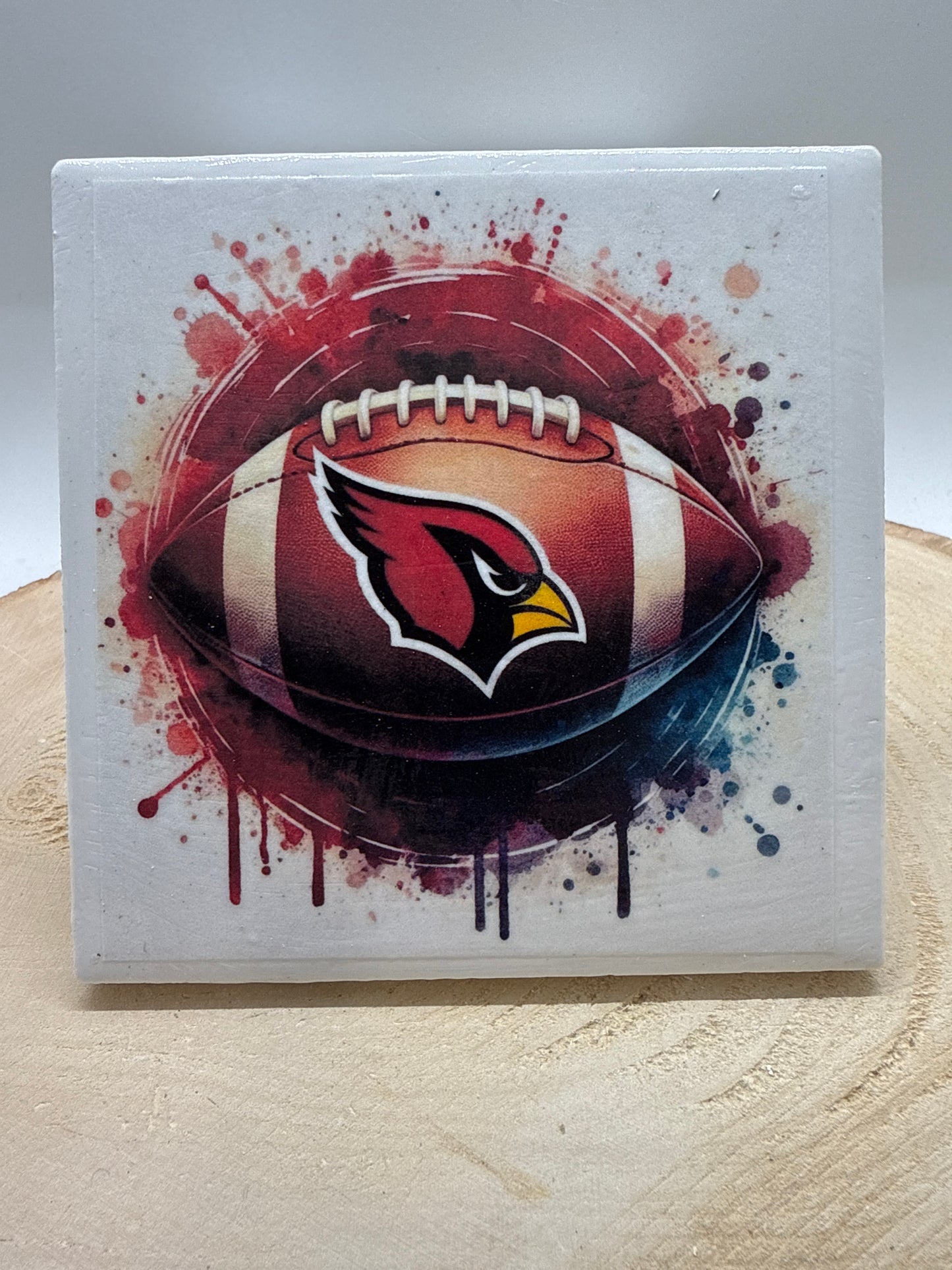 Football Coaster White Ceramic