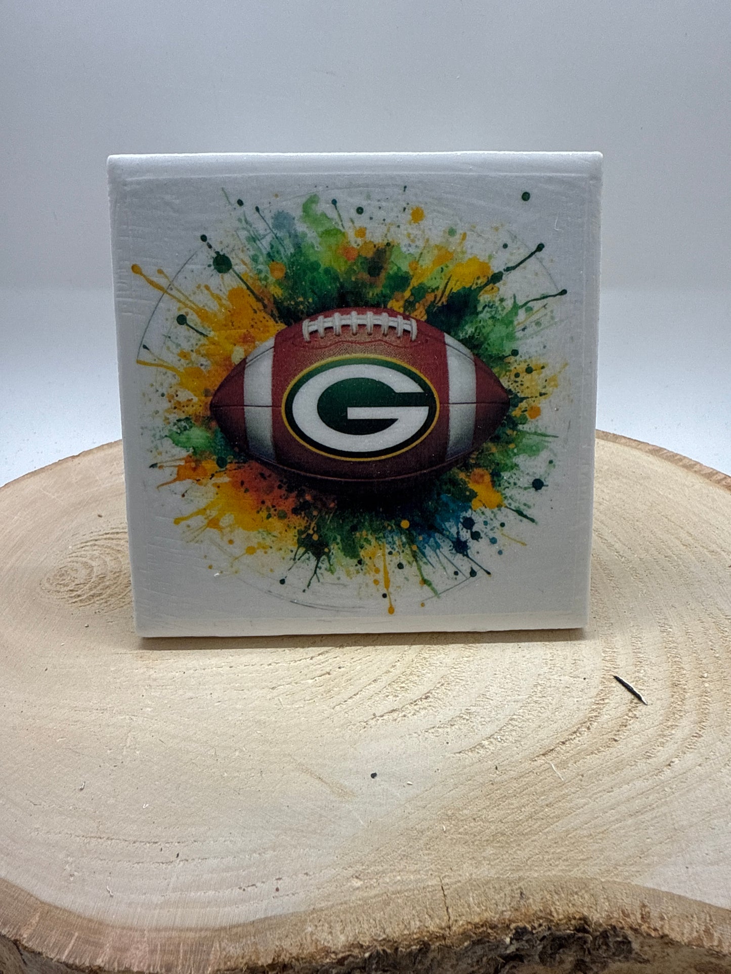 Football Coaster White Ceramic