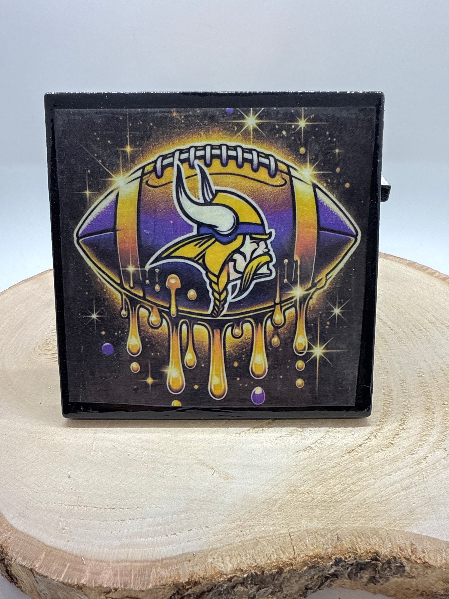 Football Coasters Black Ceramic