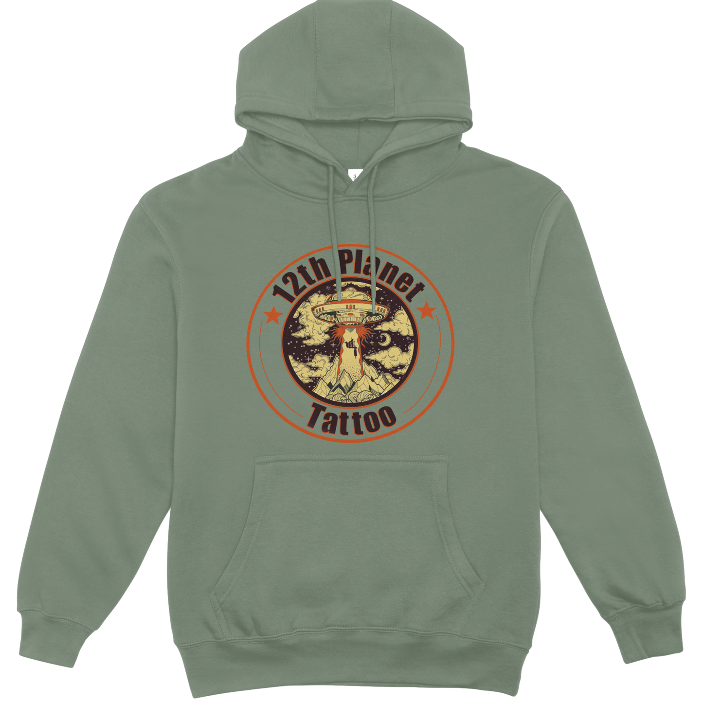 12th Planet Tattoo Hoodie - Orange Logo