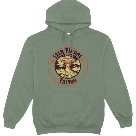 12th Planet Tattoo Hoodie - Orange Logo