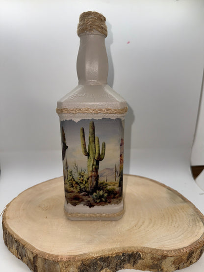 Brown Cactus Bottle Decor