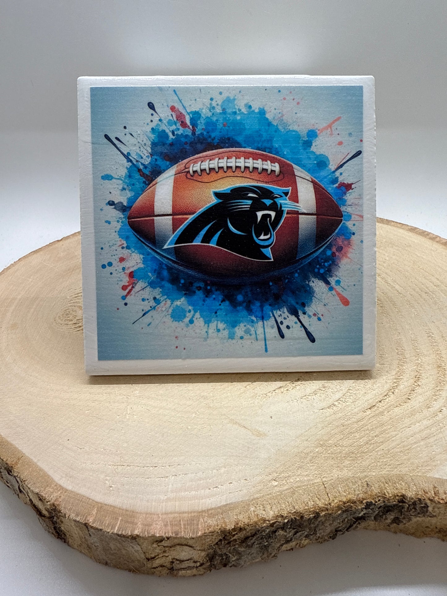 Football Coaster White Ceramic