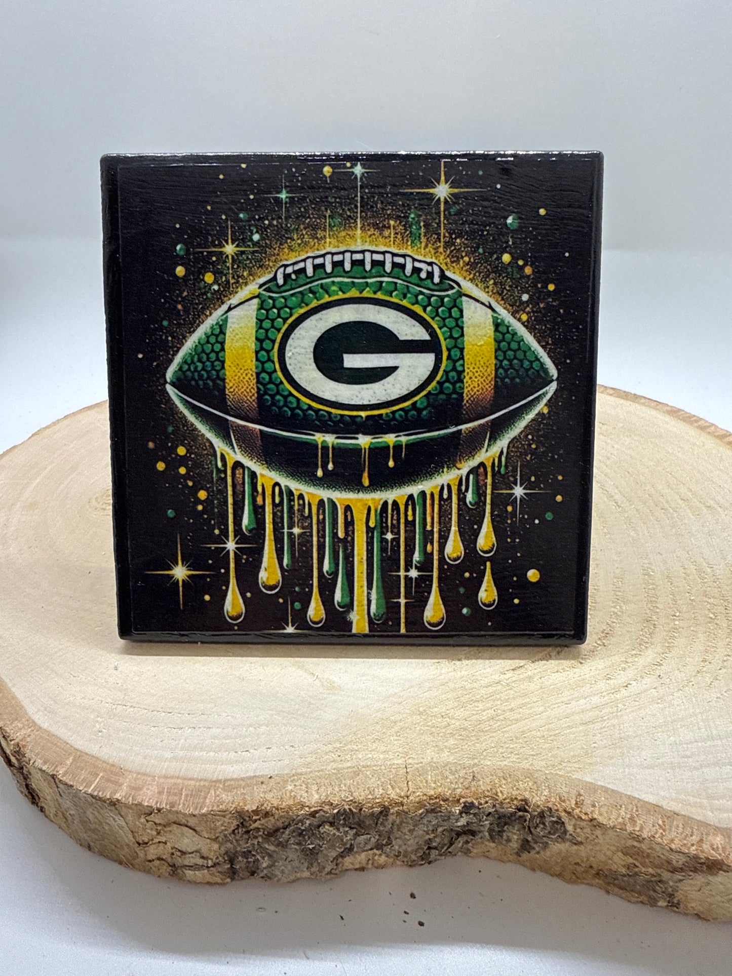 Football Coasters Black Ceramic