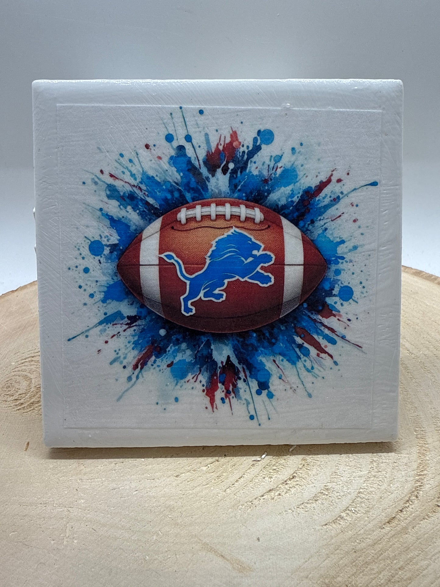 Football Coaster White Ceramic