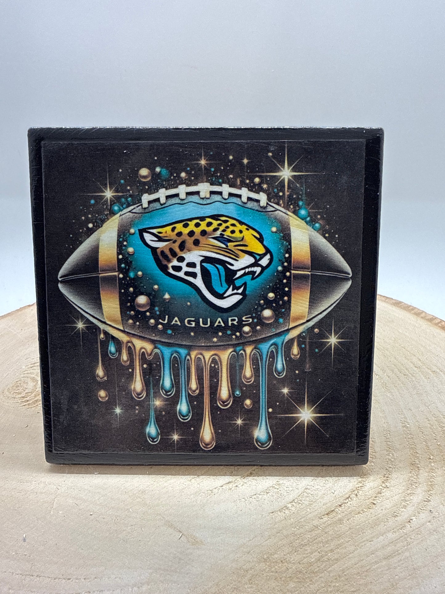 Football Coasters Black Ceramic