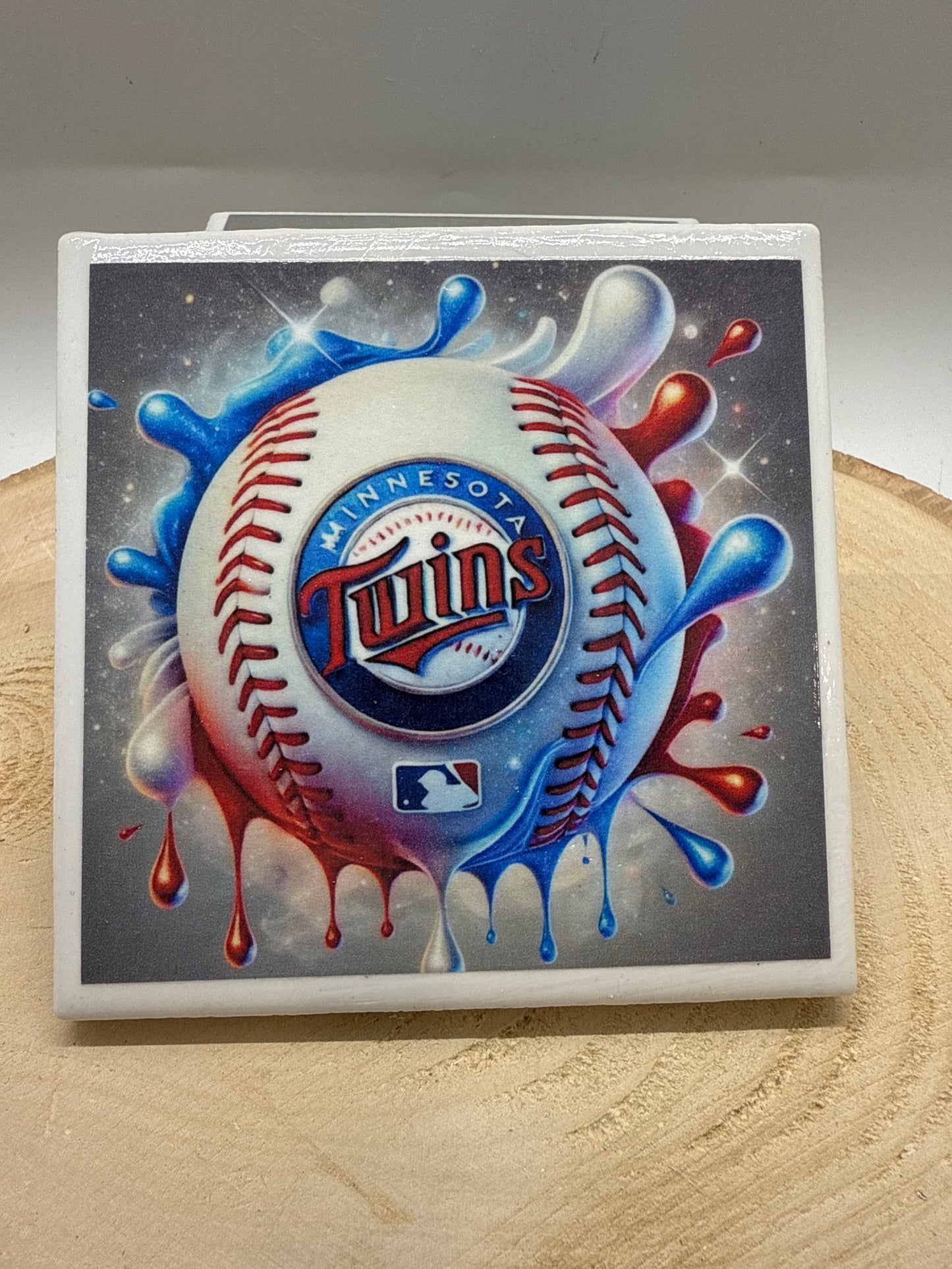 Baseball Coaster White Ceramic