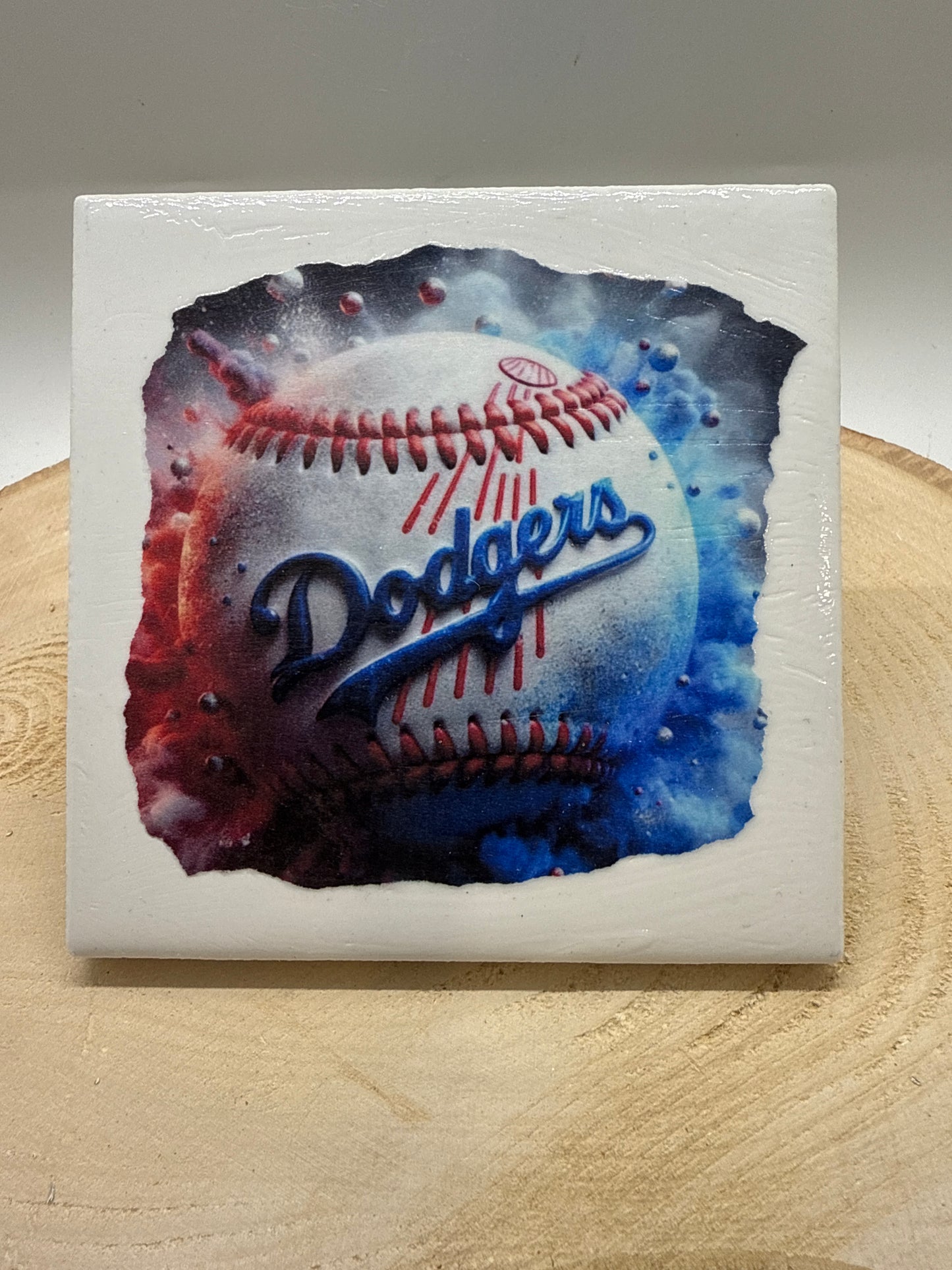 Baseball Coaster White Ceramic