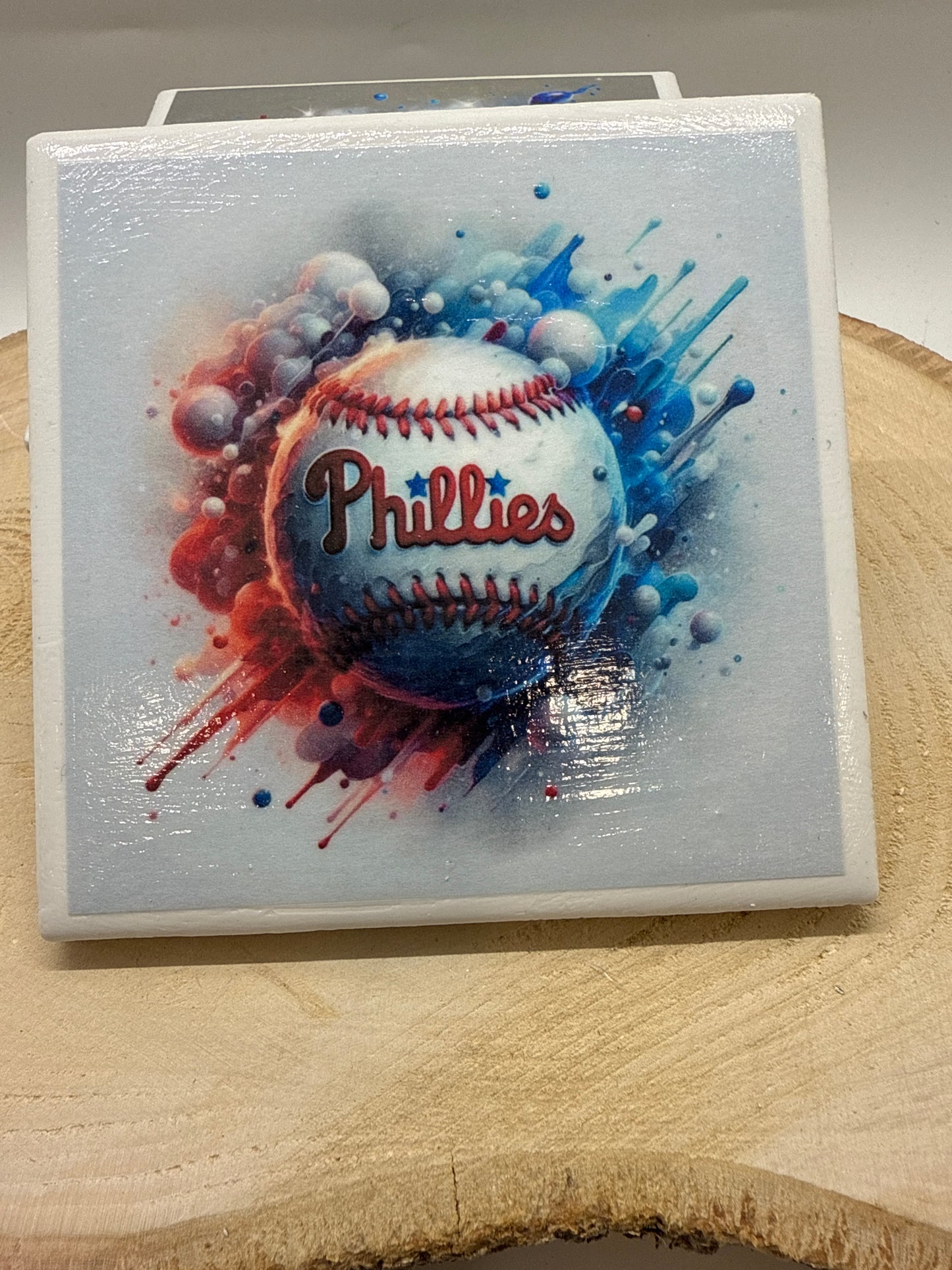 Baseball Coaster White Ceramic