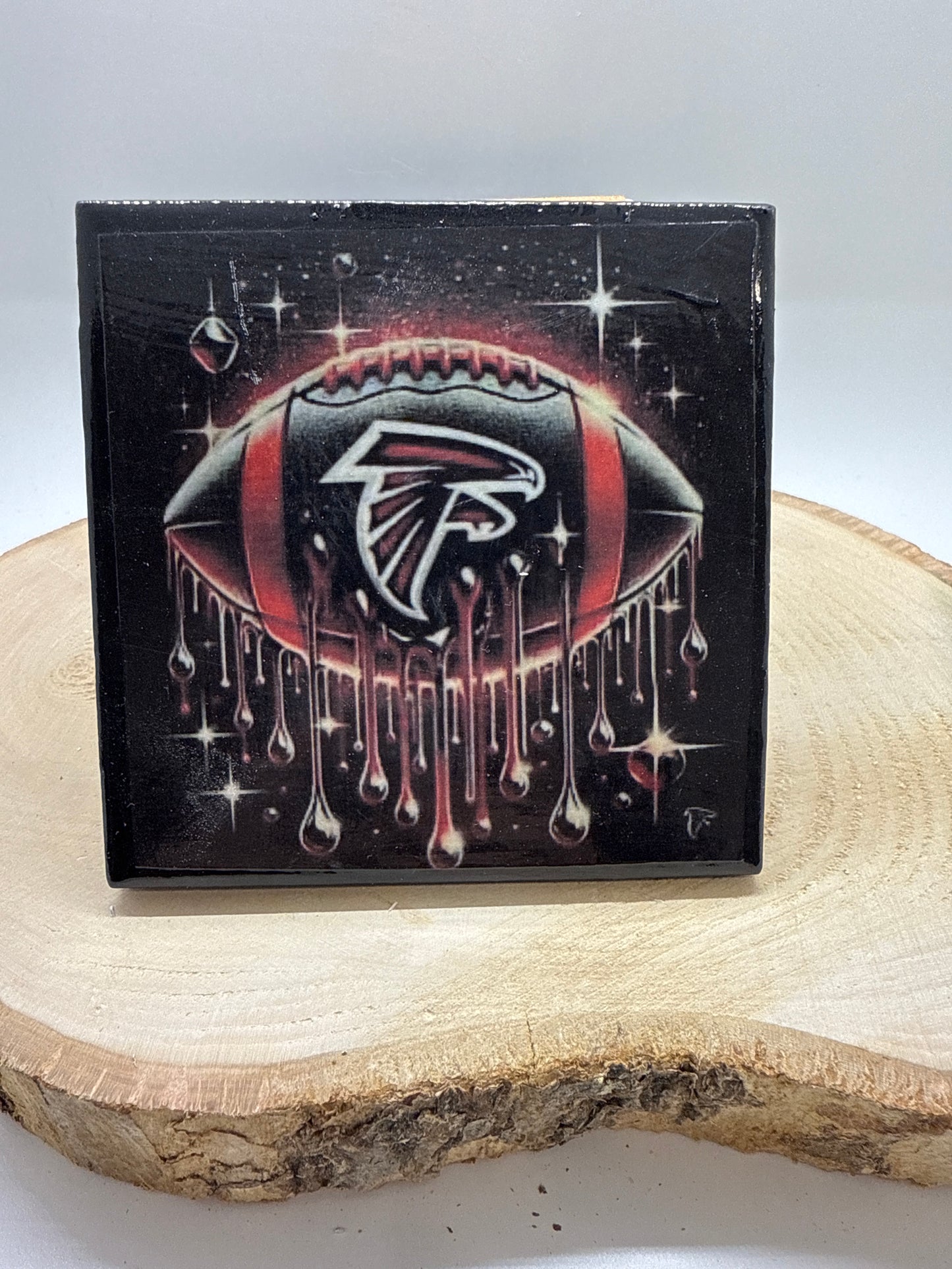 Football Coasters Black Ceramic