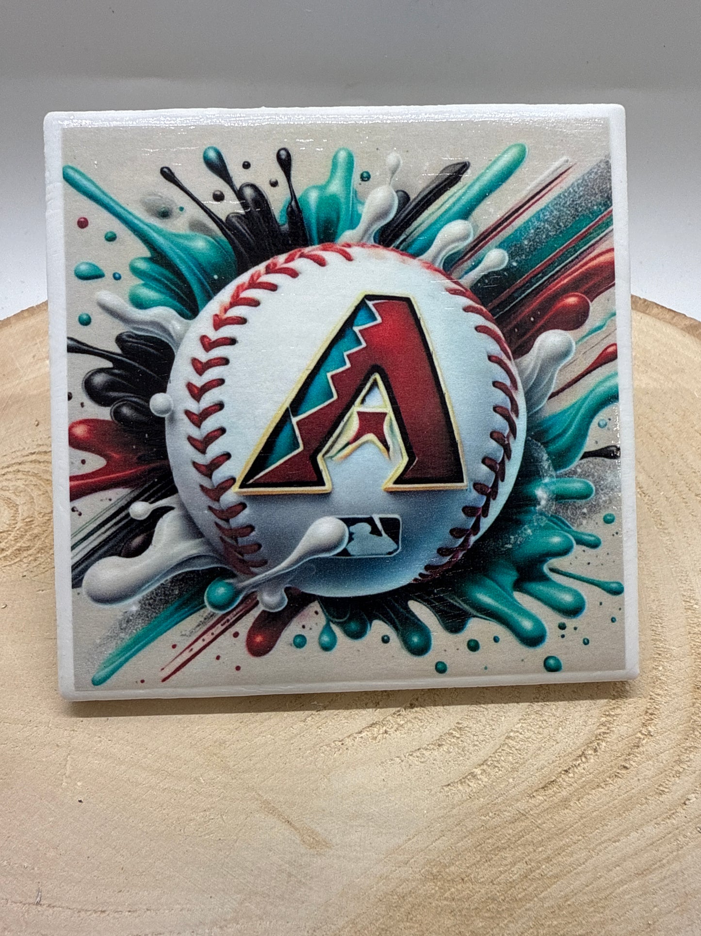 Baseball Coaster White Ceramic