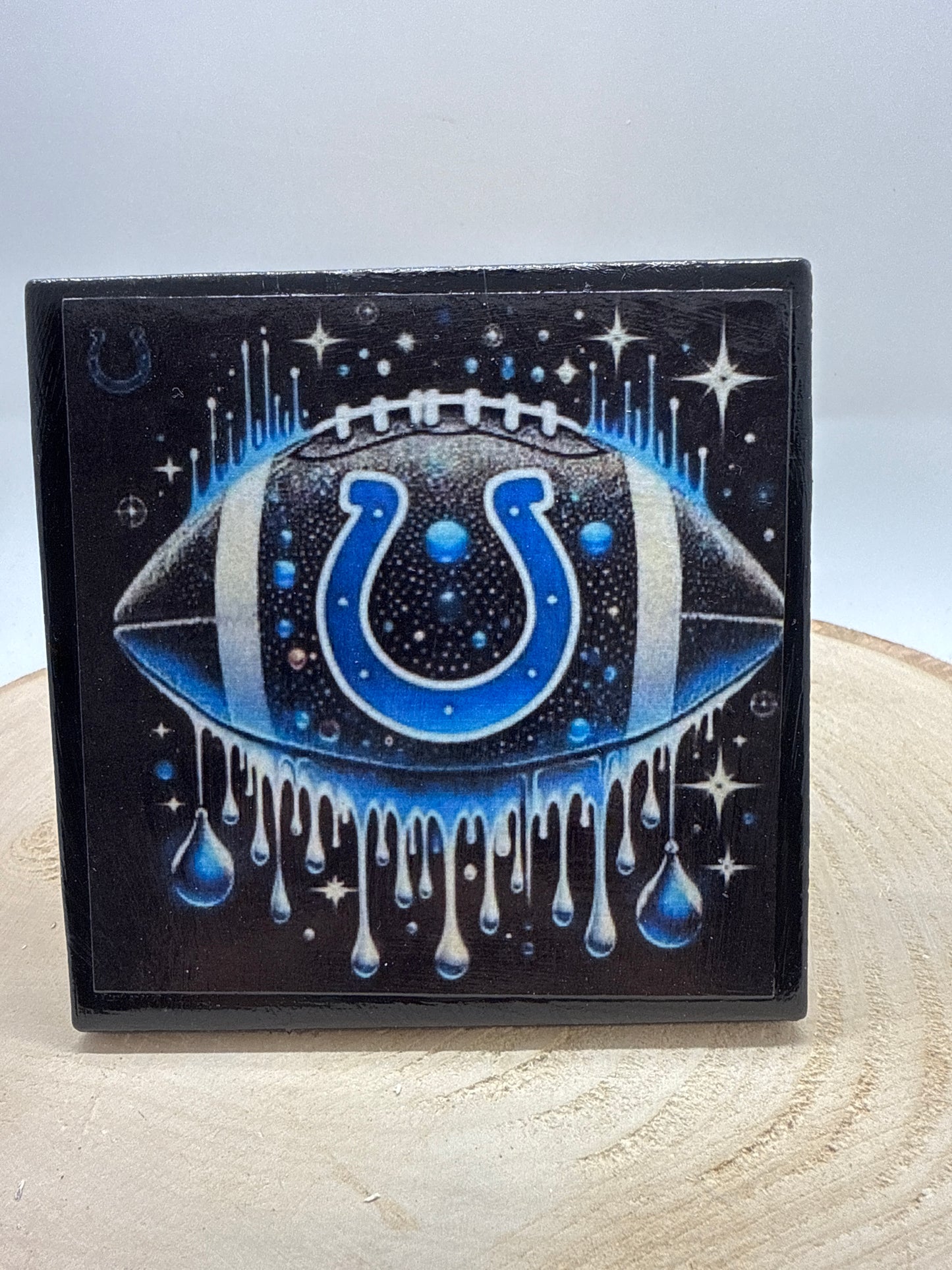 Football Coasters Black Ceramic