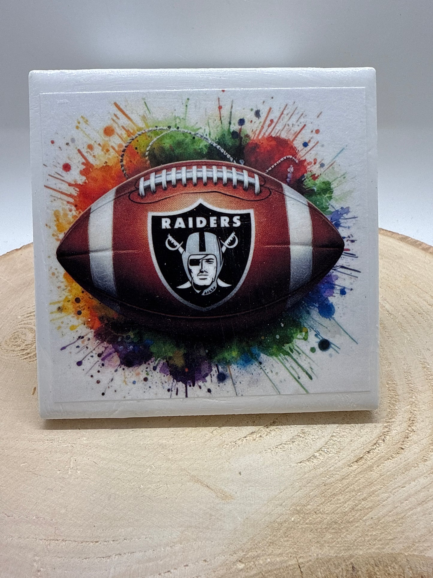 Football Coaster White Ceramic