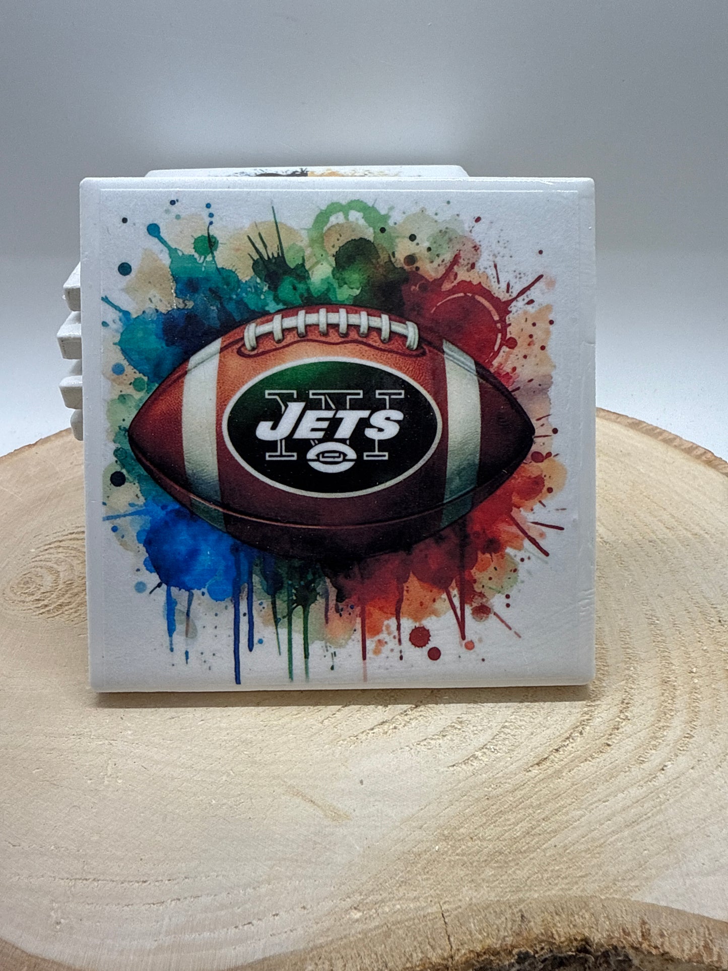 Football Coaster White Ceramic