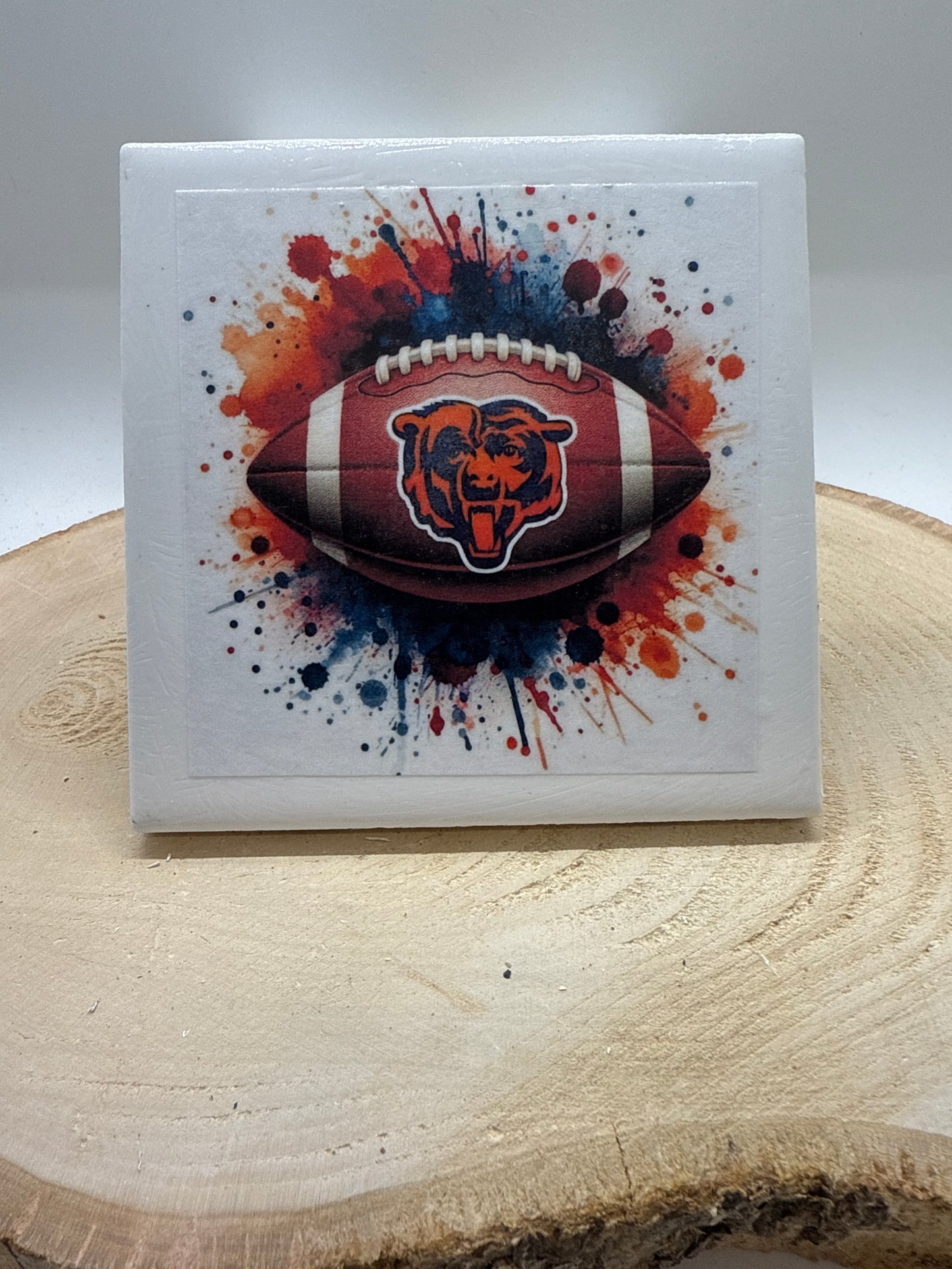 Football Coaster White Ceramic