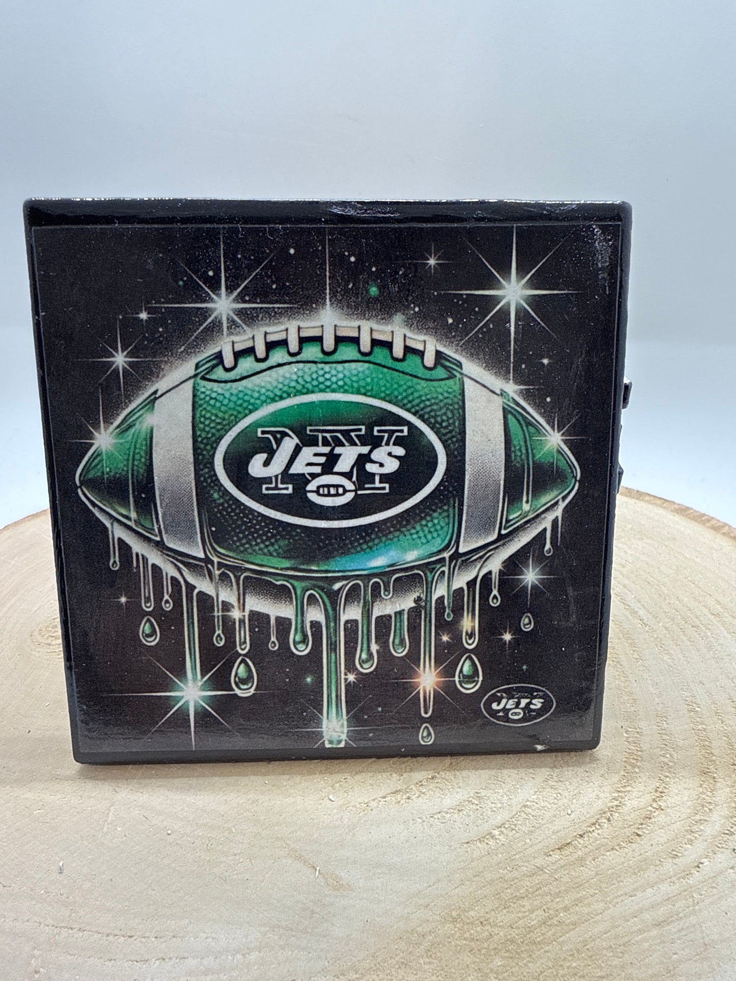 Football Coasters Black Ceramic