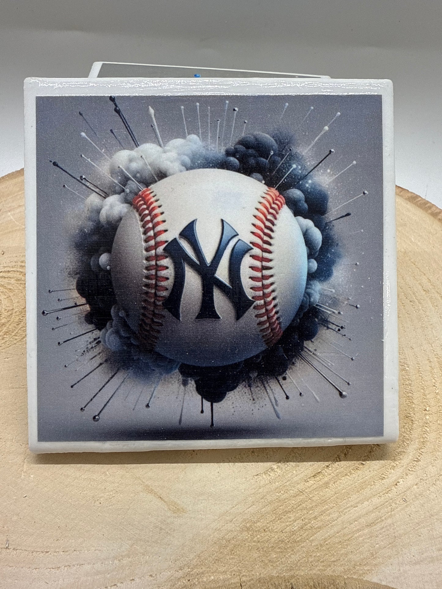 Baseball Coaster White Ceramic