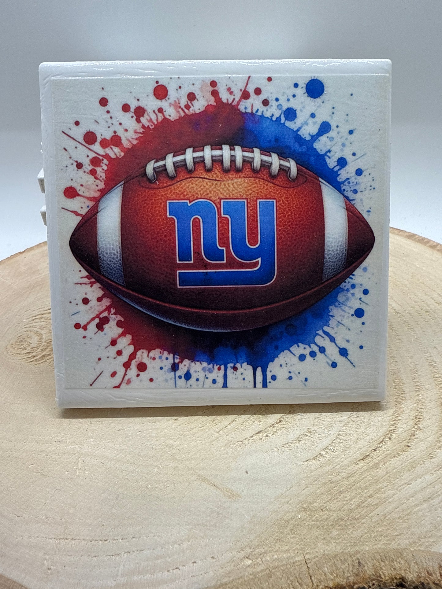 Football Coaster White Ceramic