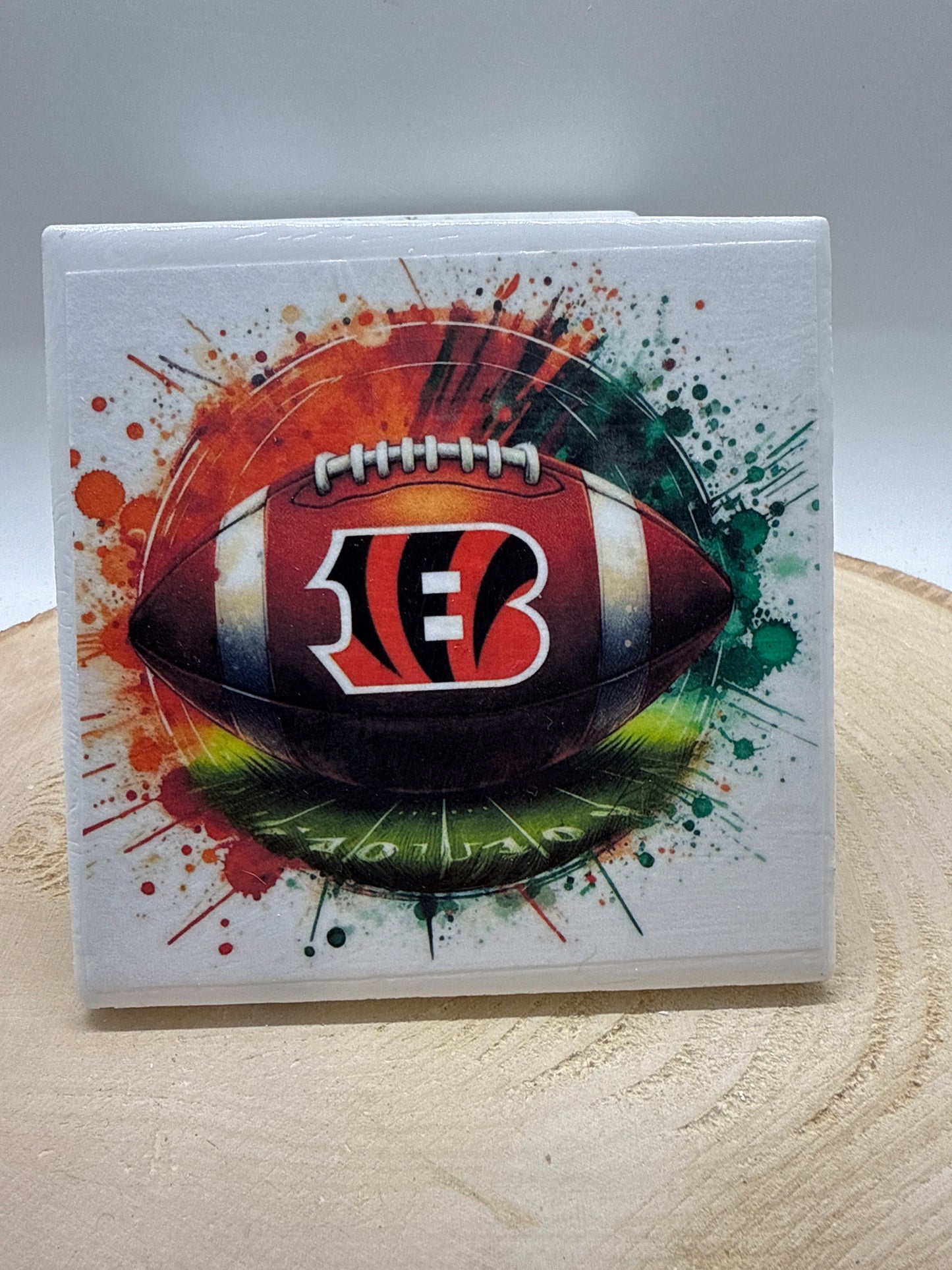 Football Coaster White Ceramic