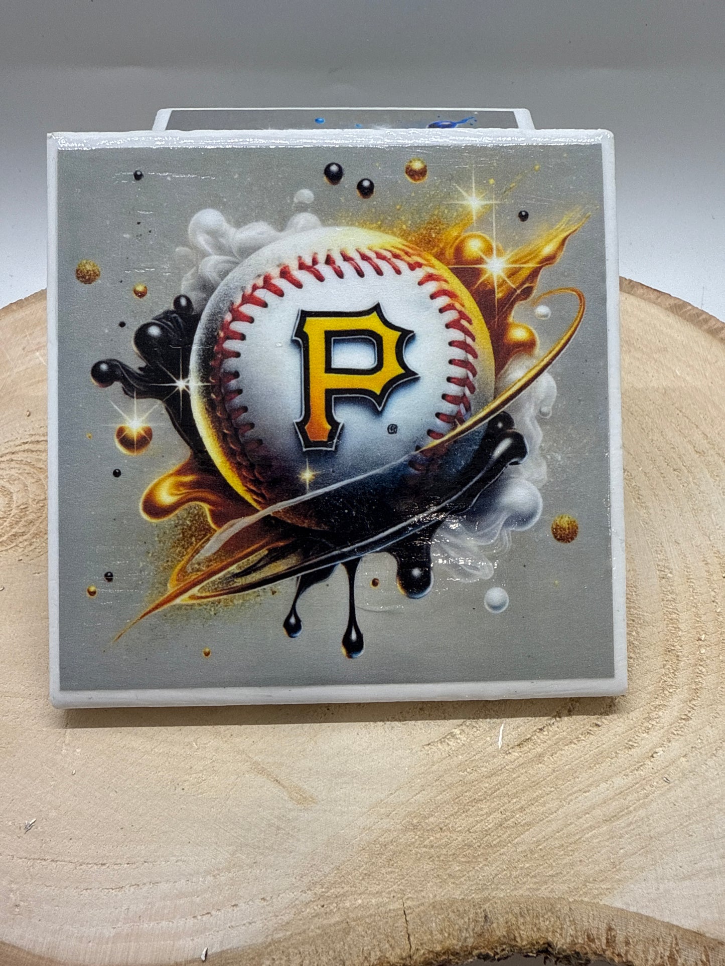 Baseball Coaster White Ceramic