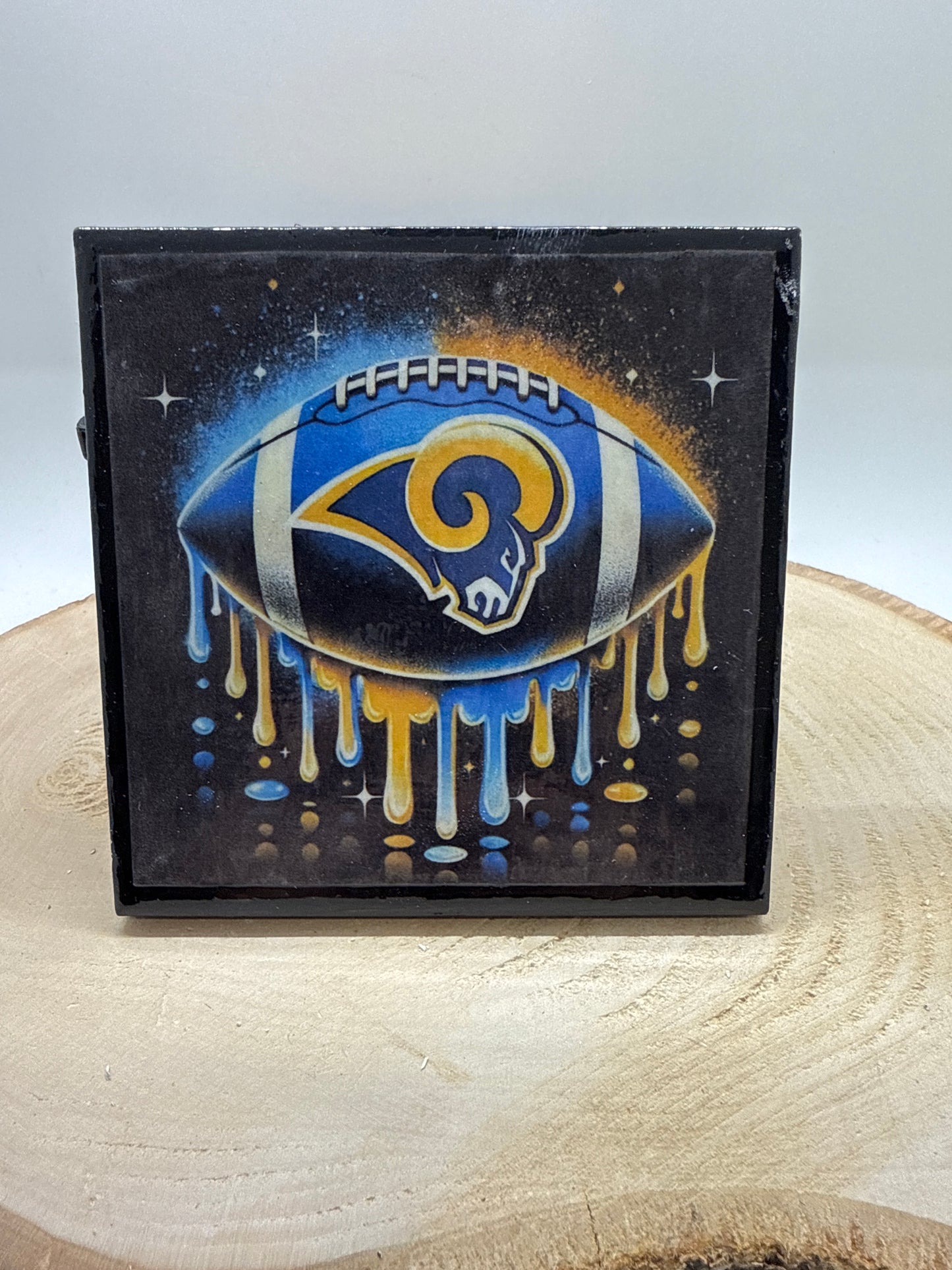 Football Coasters Black Ceramic