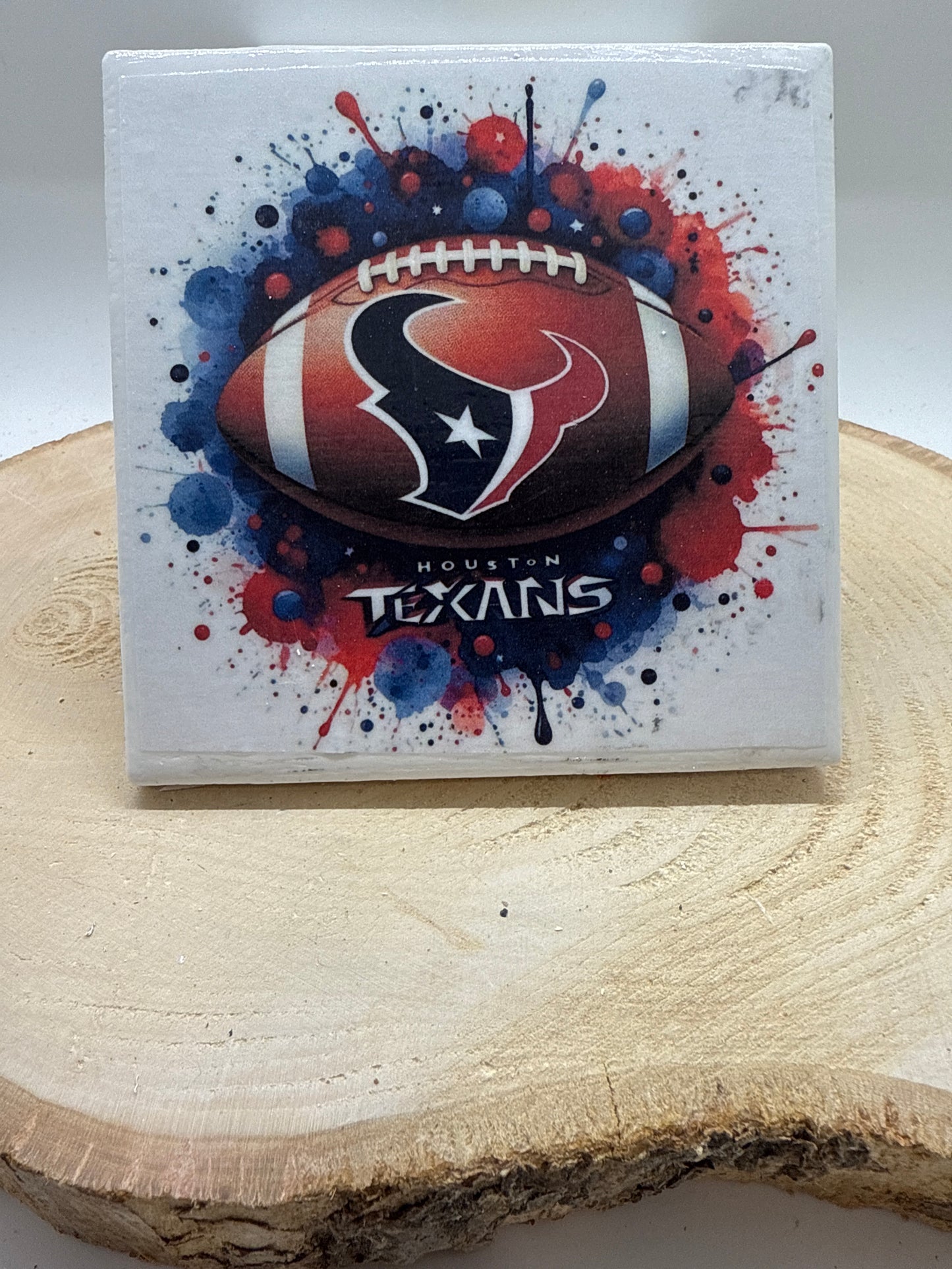 Football Coaster White Ceramic