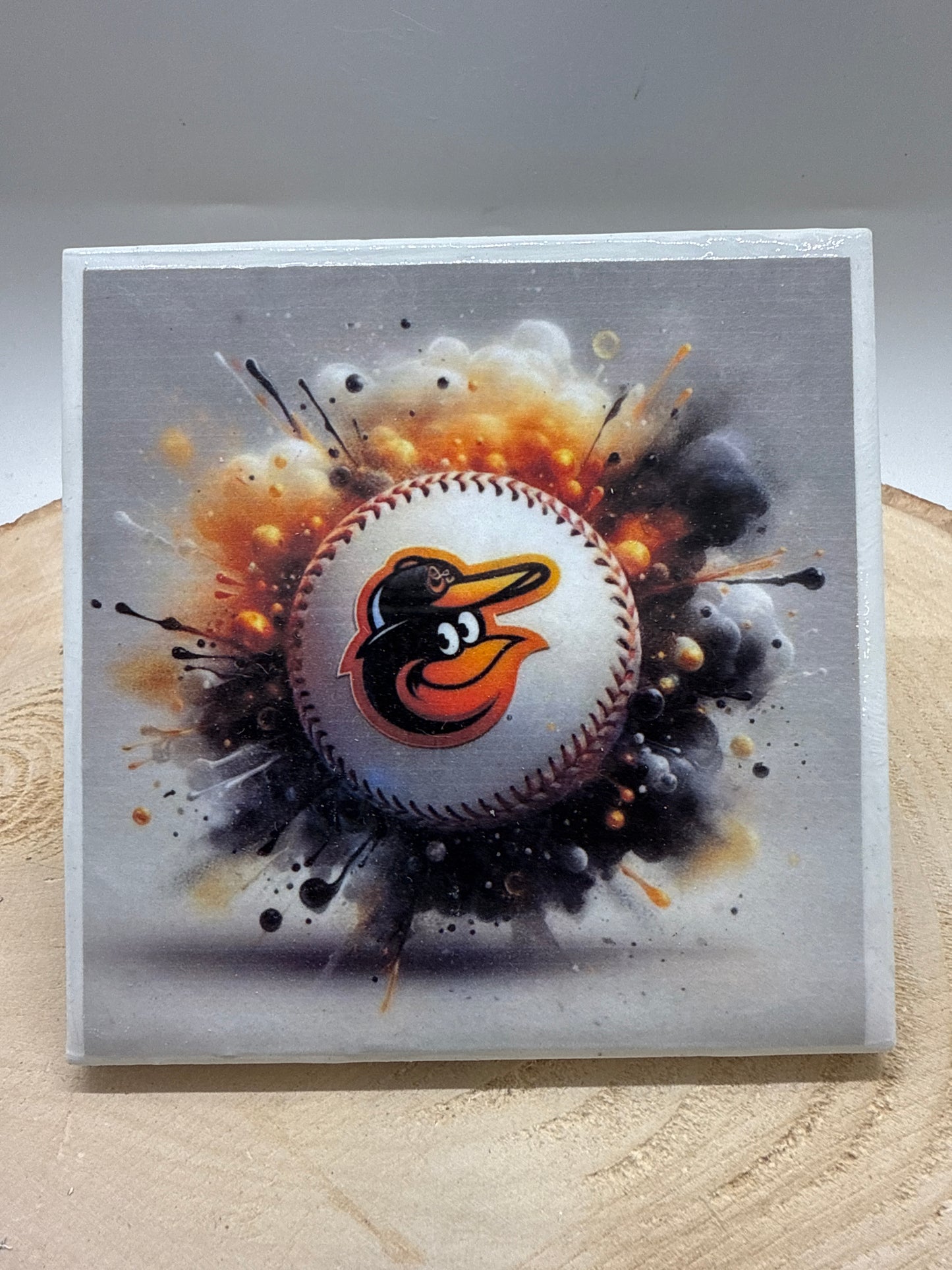 Baseball Coaster White Ceramic