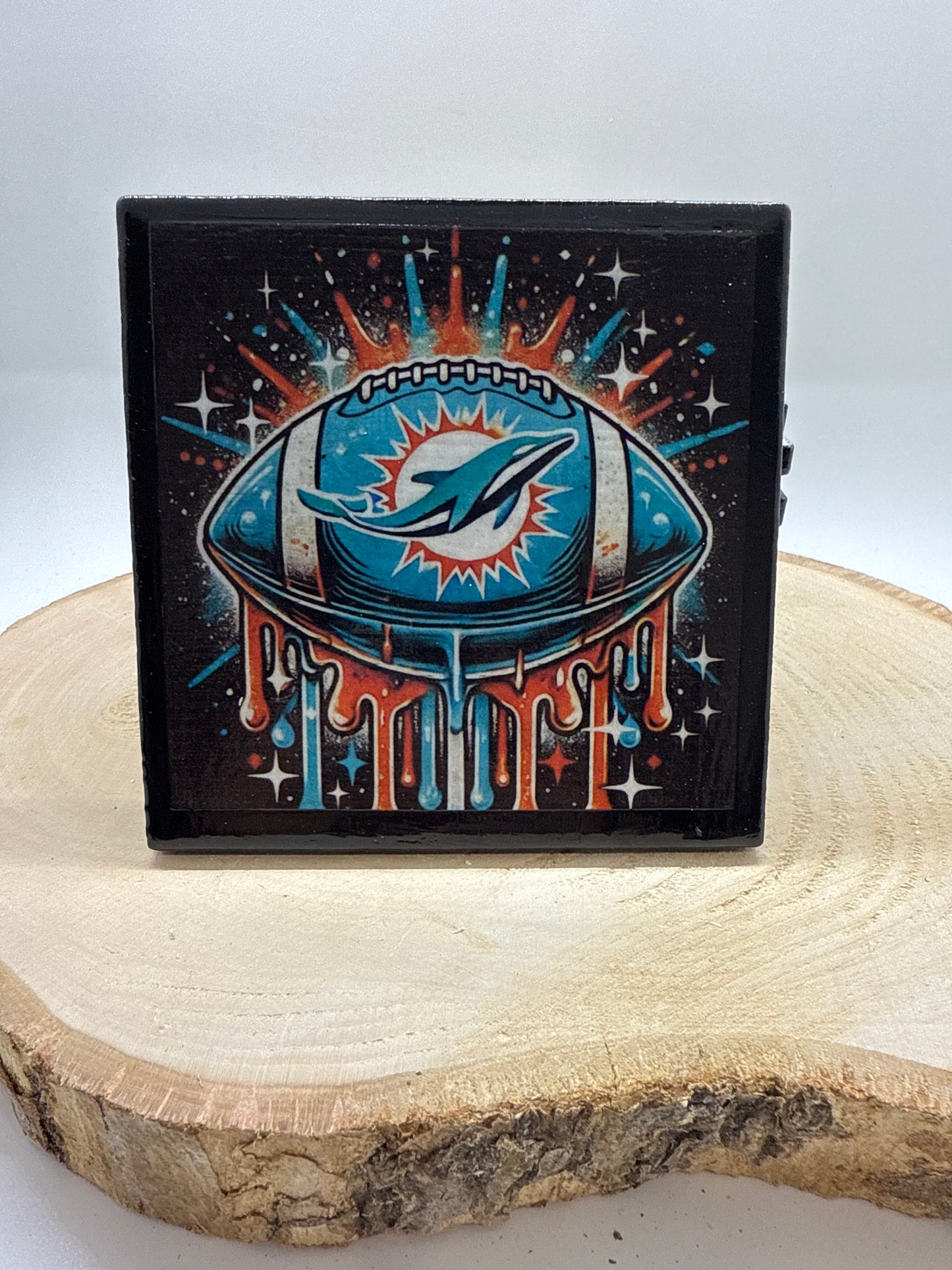 Football Coasters Black Ceramic