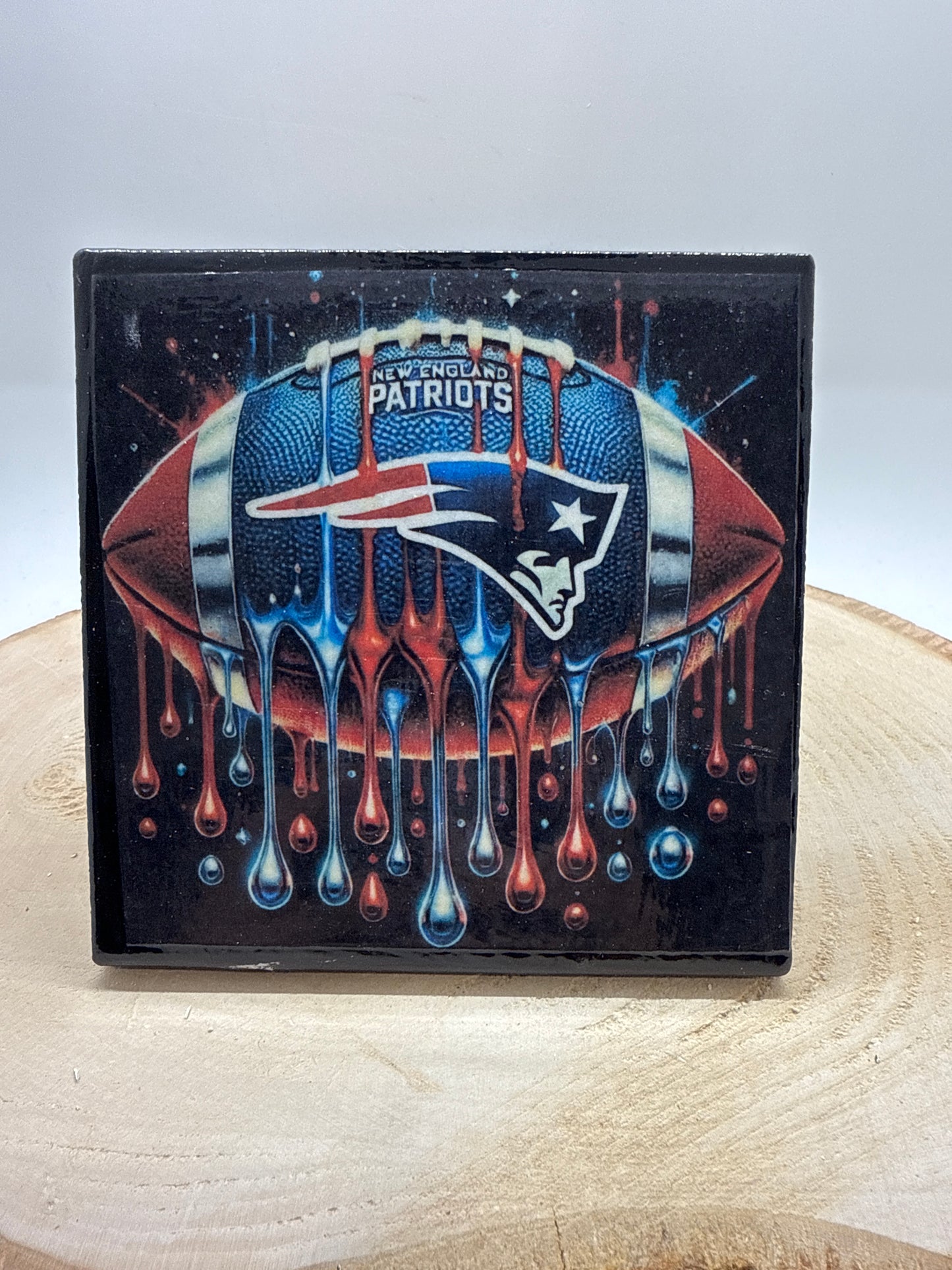 Football Coasters Black Ceramic