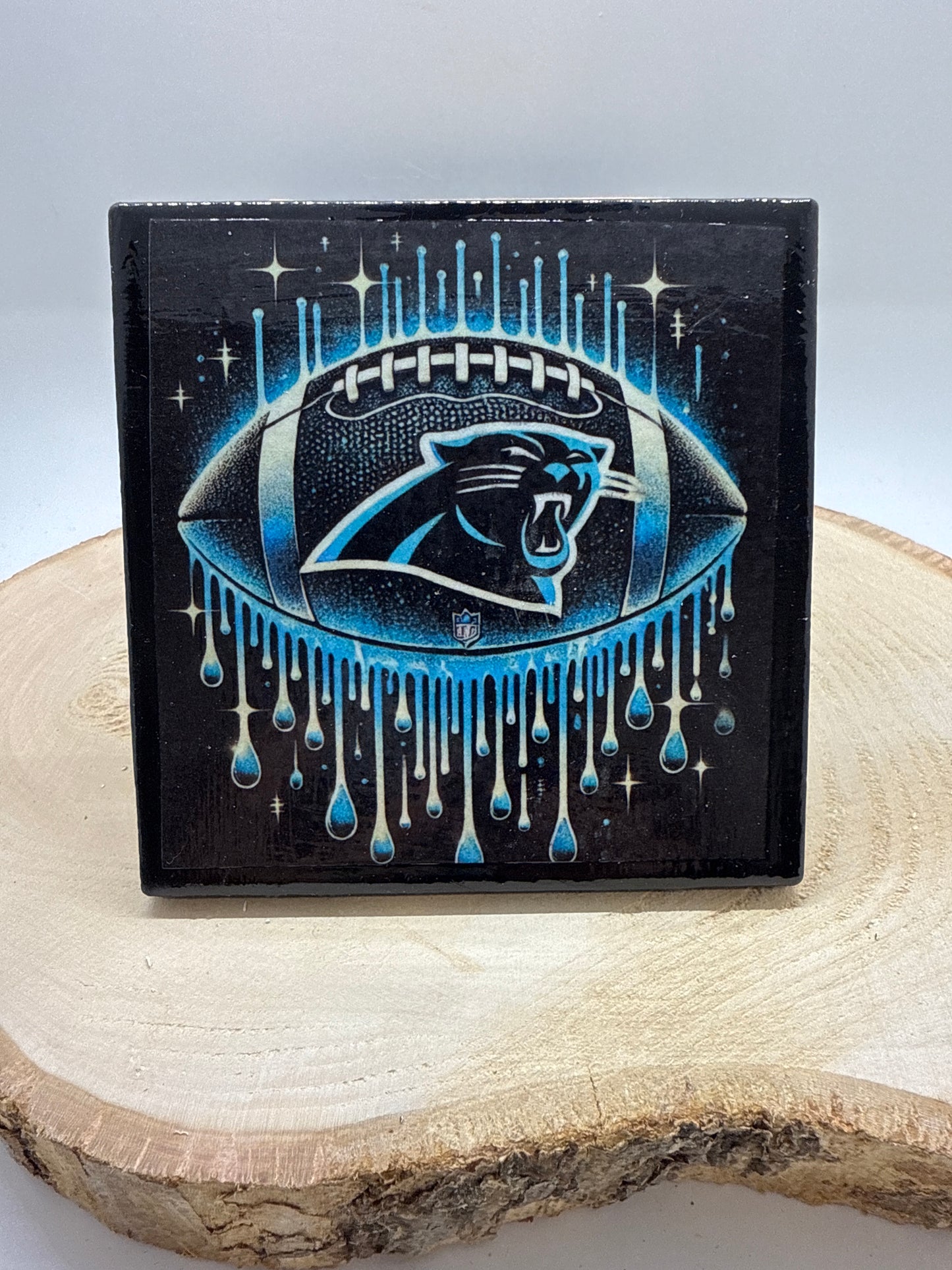 Football Coasters Black Ceramic